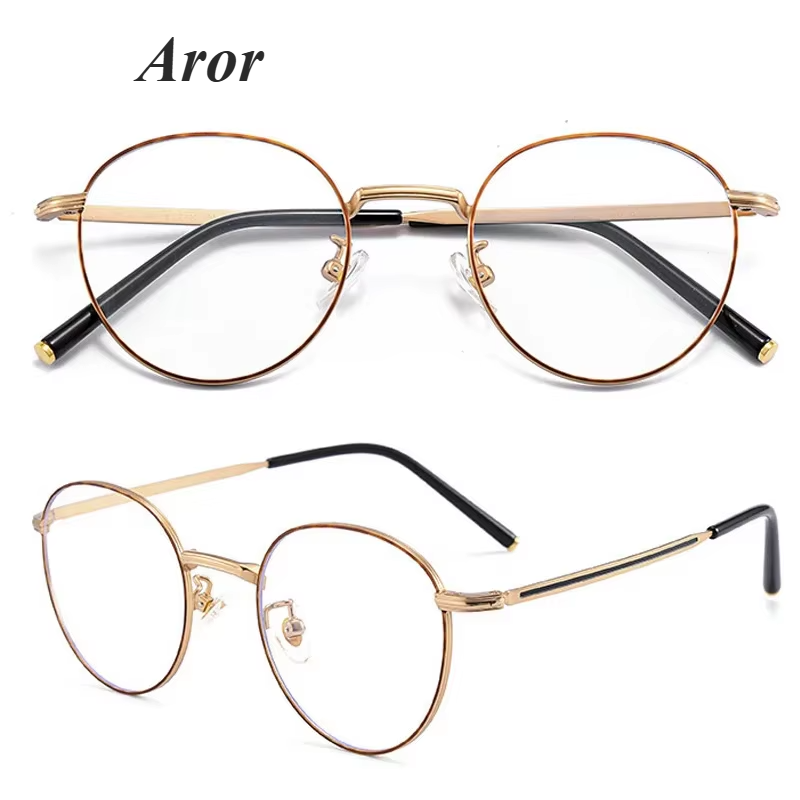 Aror Women's Full Rim Round Oval Titanium Eyeglasses Frame - Lightweight & Durable for Work, Reading & Fashion | Model 191103