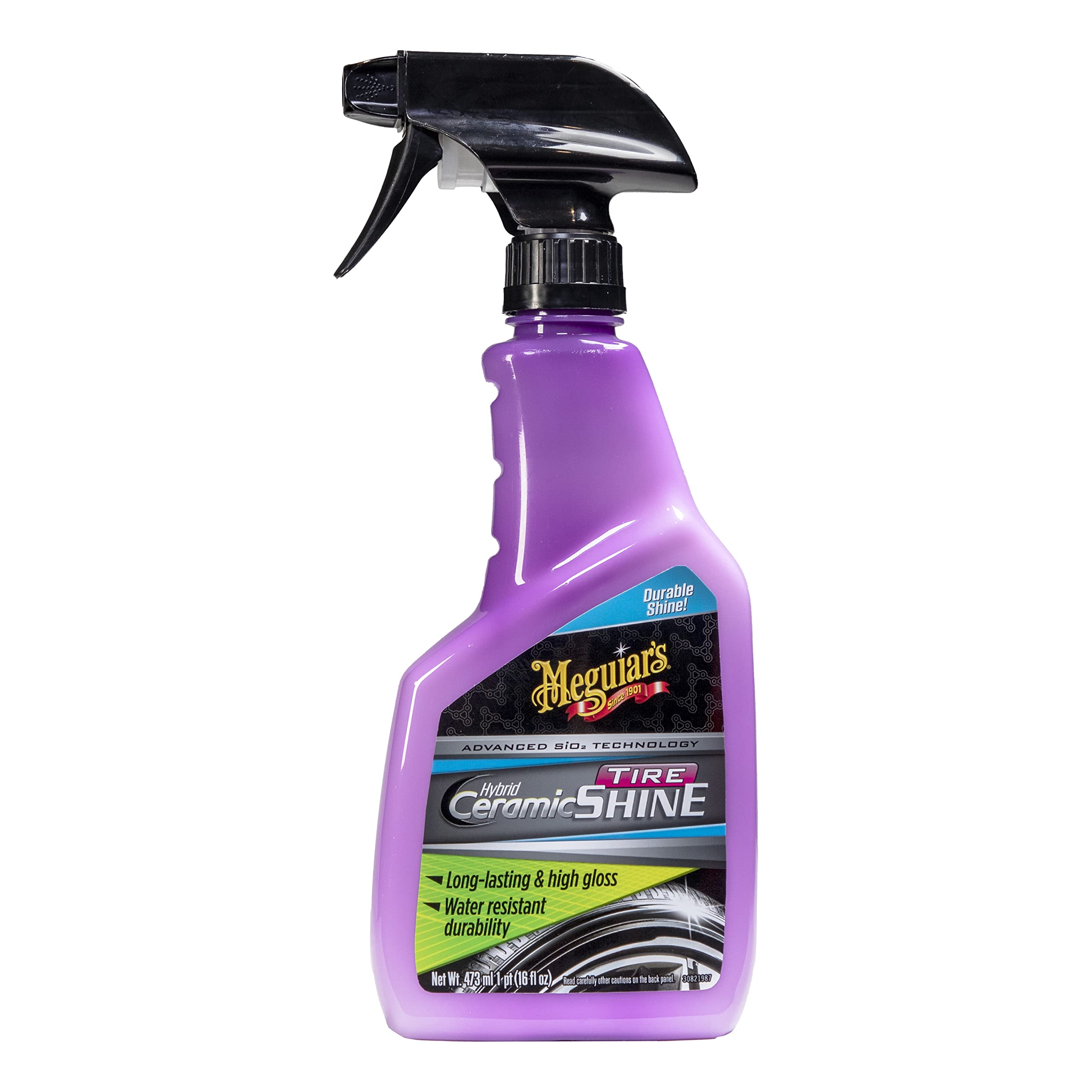 Meguiar's Hybrid Ceramic Tire Shine Spray - 16 Oz | Long-Lasting, Durable & Water-Resistant Tire Shine with Advanced Ceramic Technology | Perfect for Car Detailing, Showroom Shine & Vehicle Protection