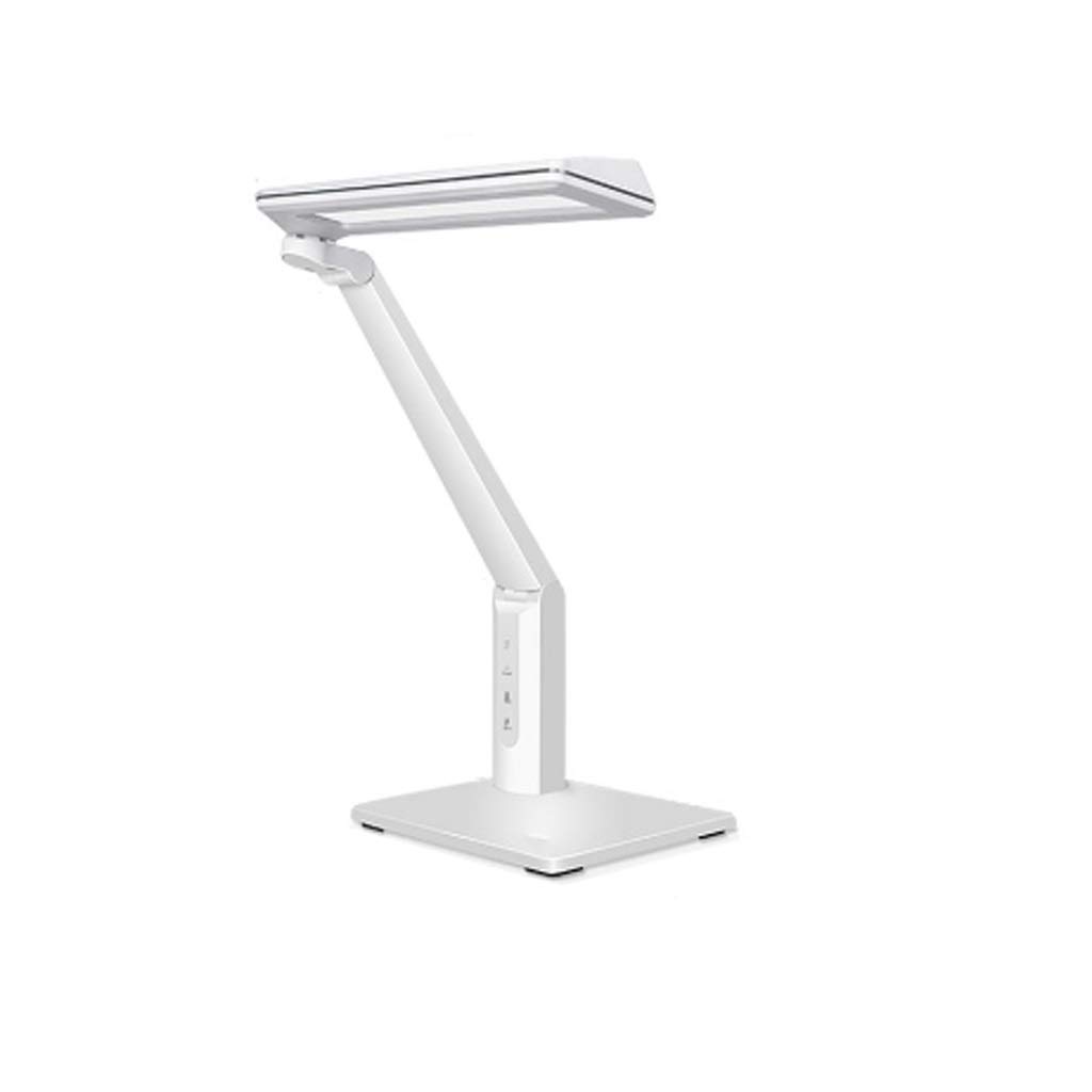 Modern LED Desk Lamp with Dimmable Touch Control & Anti-Blue Light Eye Protection - Adjustable Table Lamp for Office, Study, Reading, Nightstand, and Bedside Use - Perfect Home & Festival Gift (White)