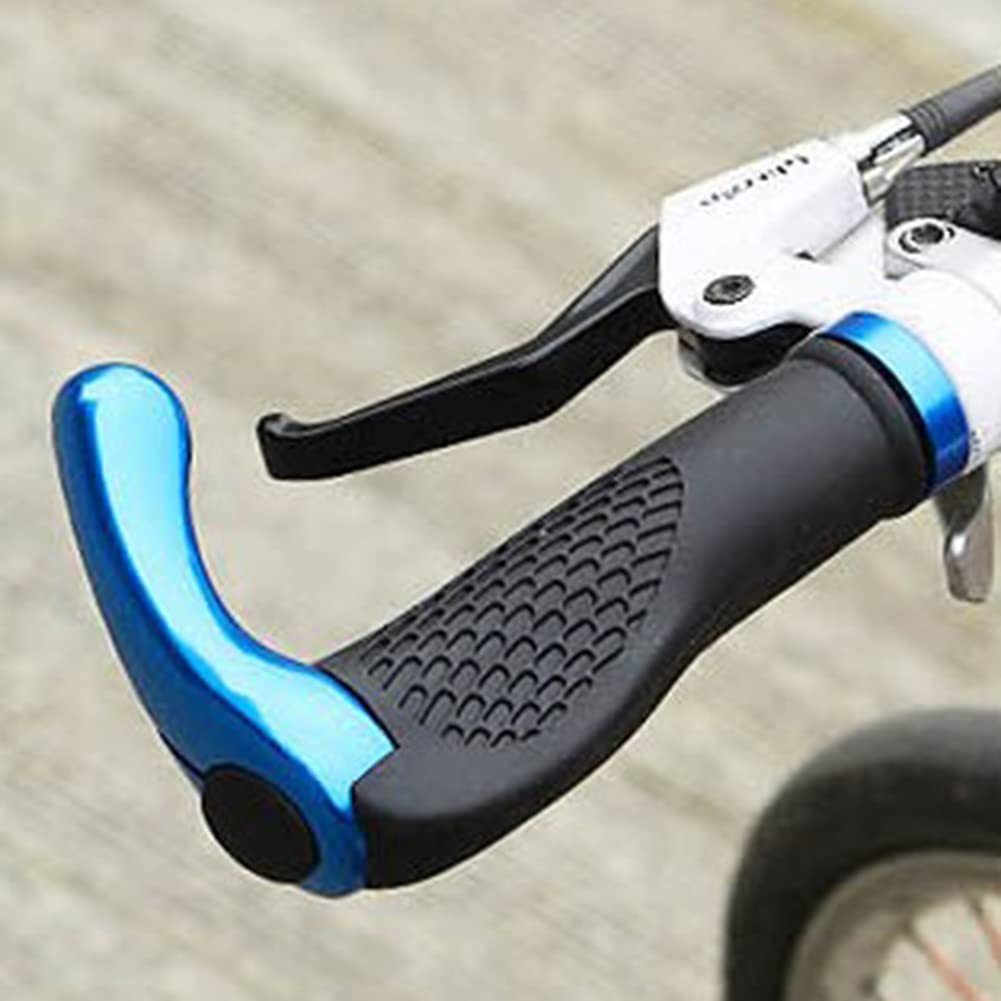 2 Pack Ergonomic Bike Handlebar Grips - Soft Rubber Lock-on Mountain & Road Bicycle Hand Grips for Comfortable Riding | Ideal for Cycling, Commuting & Outdoor Adventures