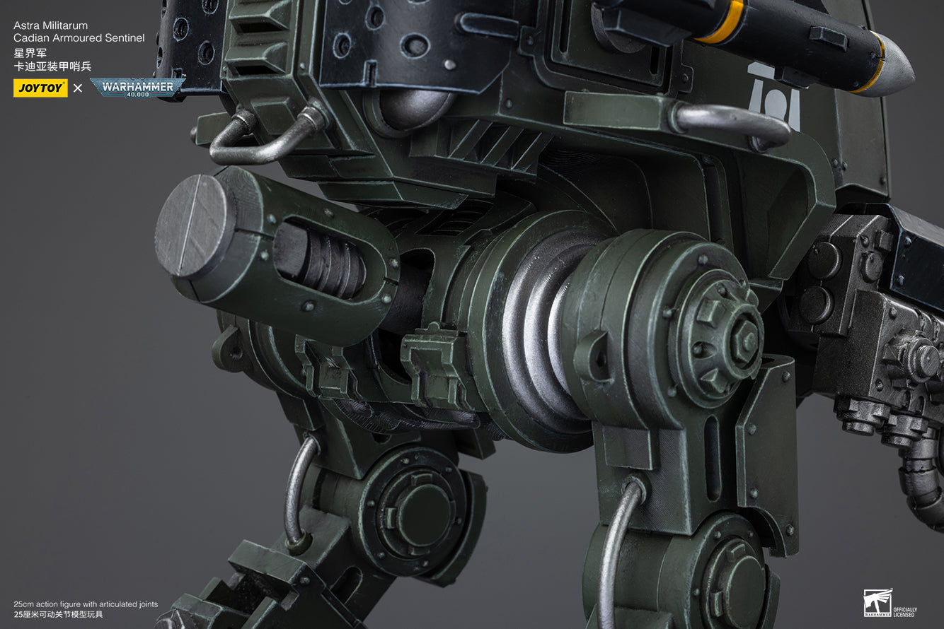 JOYTOY 1/18 Scale Warhammer 40K Action Figure - Astra Militarum Cadian Armoured Sentinel Collectible Model for Display & Wargaming Scenes