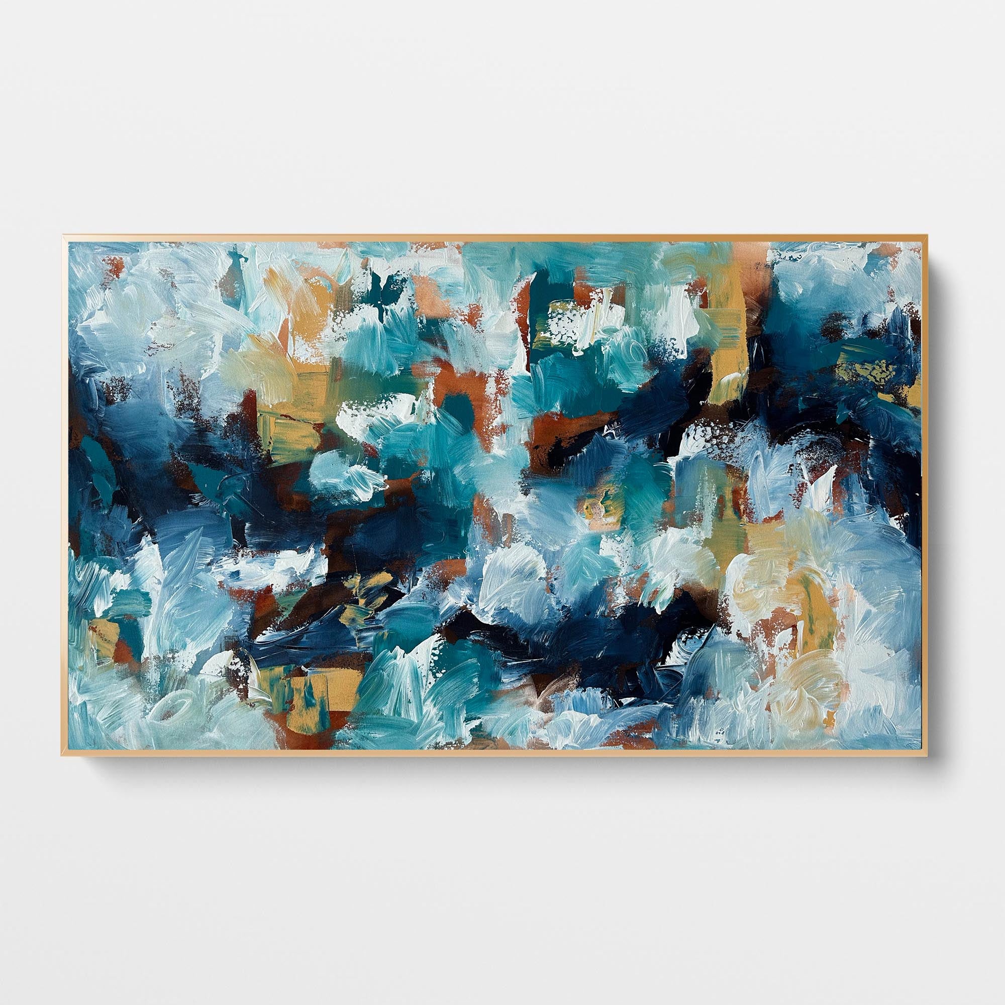 Then Came The Wave - Original Ocean Painting Wall Art for Home & Office Decor | Coastal Beach Theme Living Room Bedroom Wall Decor