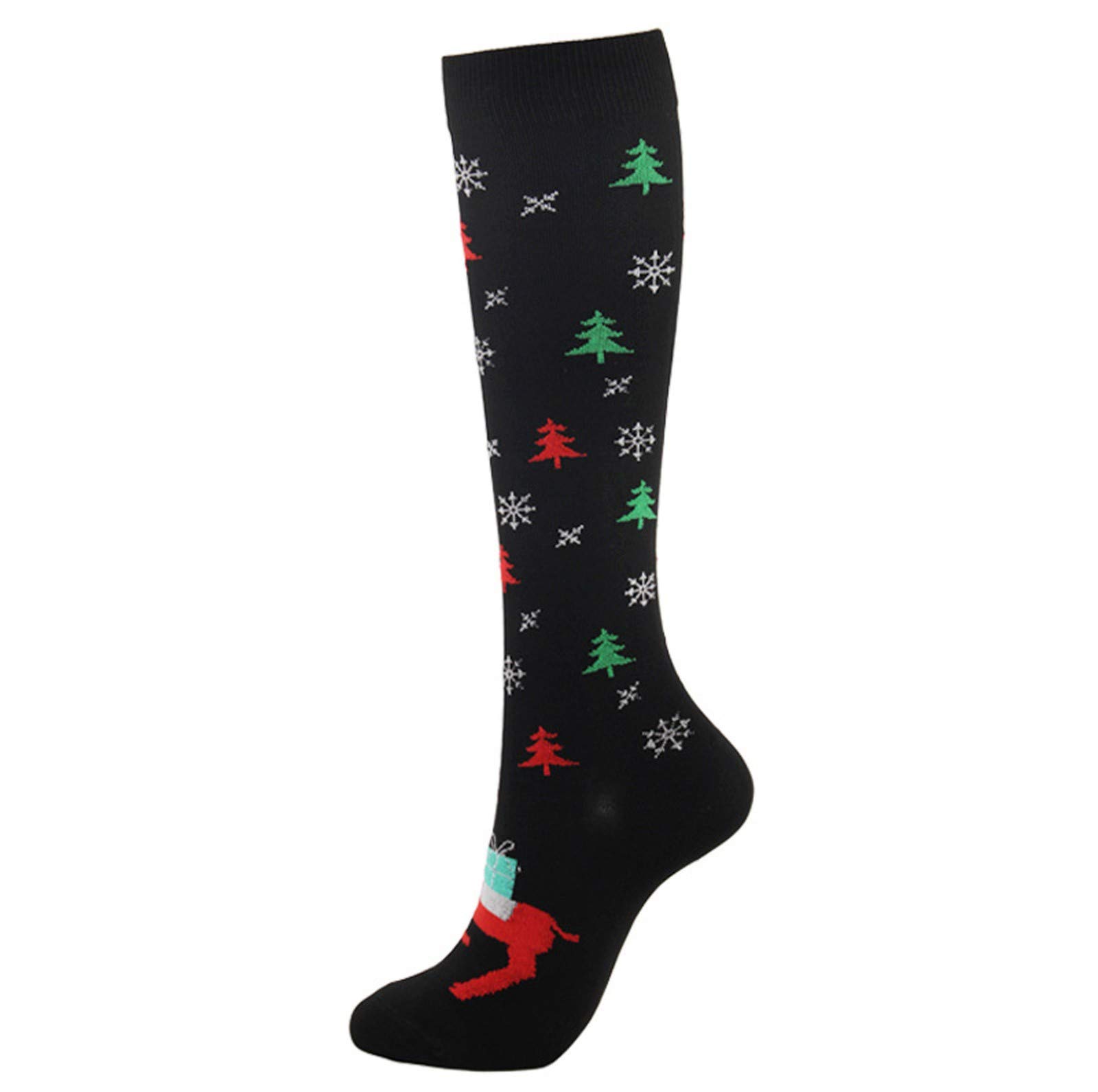 3D Christmas Print Compression Socks for Women & Men - Warm Unisex Holiday Cartoon Stockings - Perfect for Gifts, Winter Sports & Cozy Home Wear