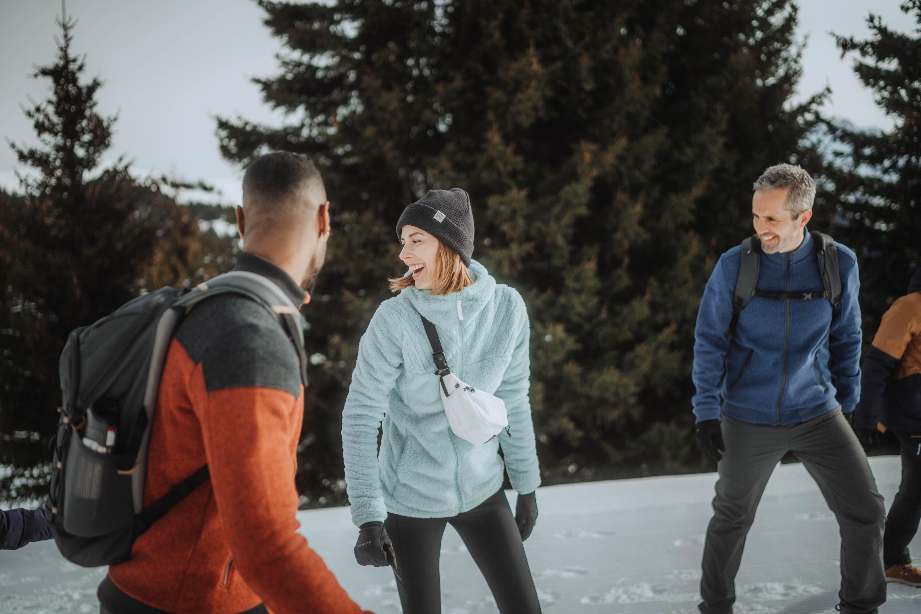 Quechua Men's SH100 Fleece Winter Jacket - Lightweight Warm Hooded Coat for Hiking & Outdoor Activities | Cold Weather Essential for Camping & Winter Sports