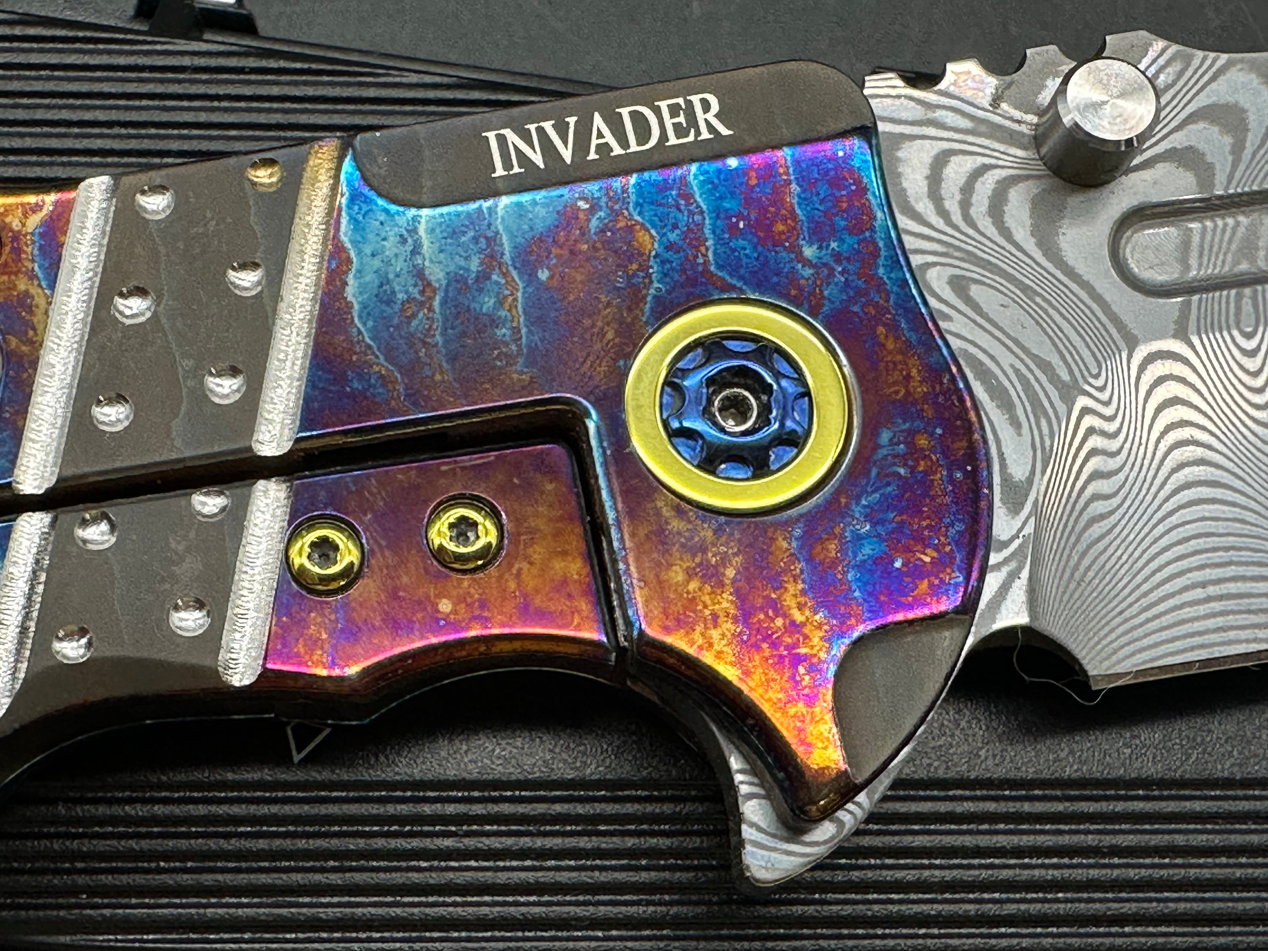 Andre De Villiers Custom Invader Knife - High-Quality Handmade Tactical Folding Knife for Outdoor, Survival, and EDC Use
