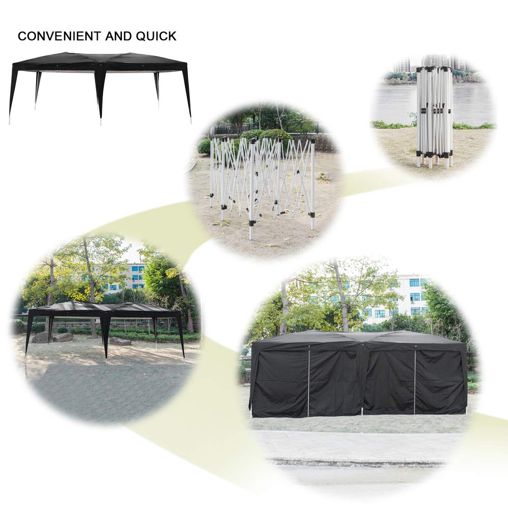 10x10 Canopy Tent with UV Protection & Waterproof Cover - Includes Wheeled Carry Bag for Easy Transport - Ideal for Outdoor Parties, Picnics, Camping, Beach Trips & Tailgating