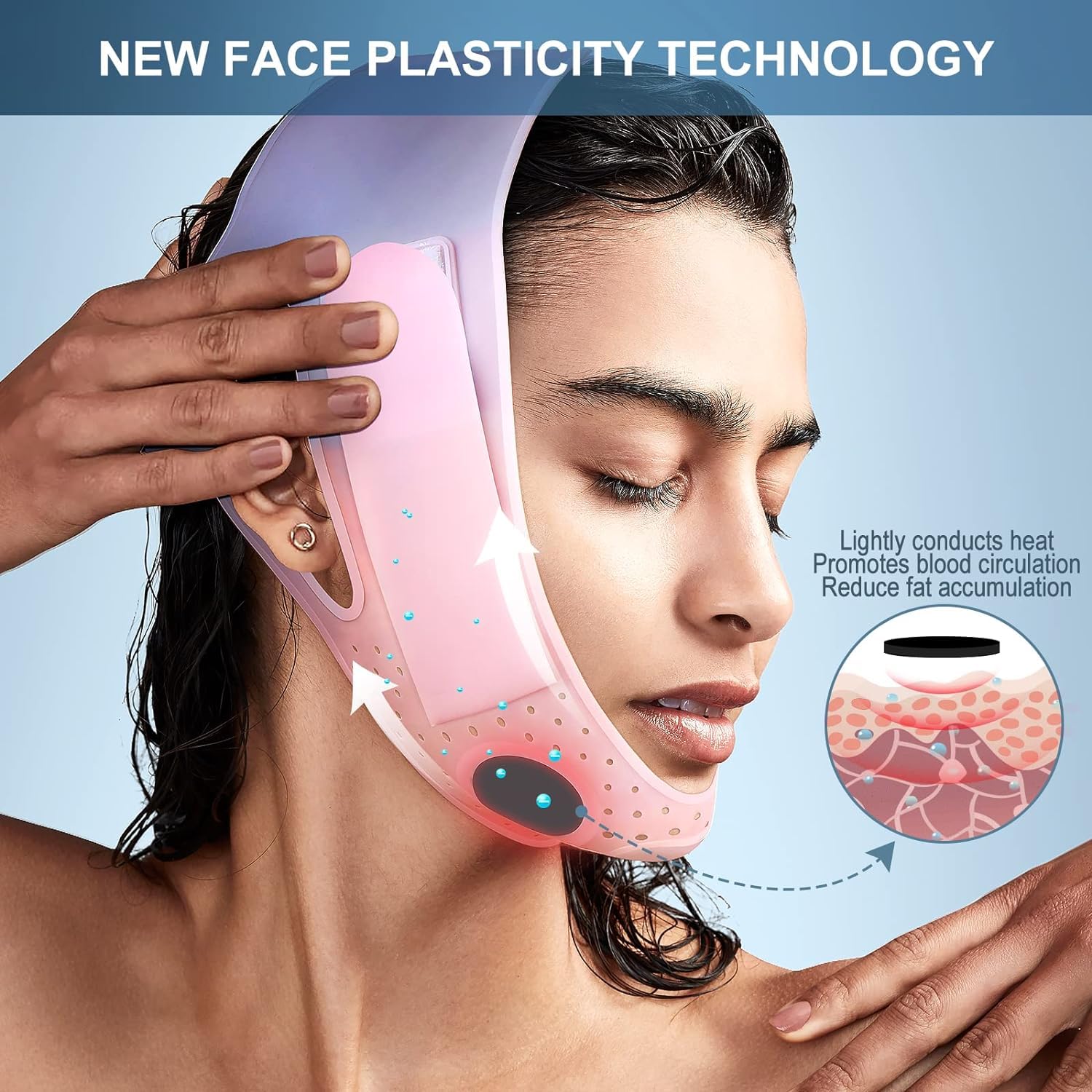 FIDROXIMPERIA V-Line Lifting Chinstrap - Face Slimming Mask for Double Chin Reduction & Jawline Contouring - Anti-Aging Face Tightening Mask for Women & Men - Perfect for Home Spa, Workout & Night Skincare Routine