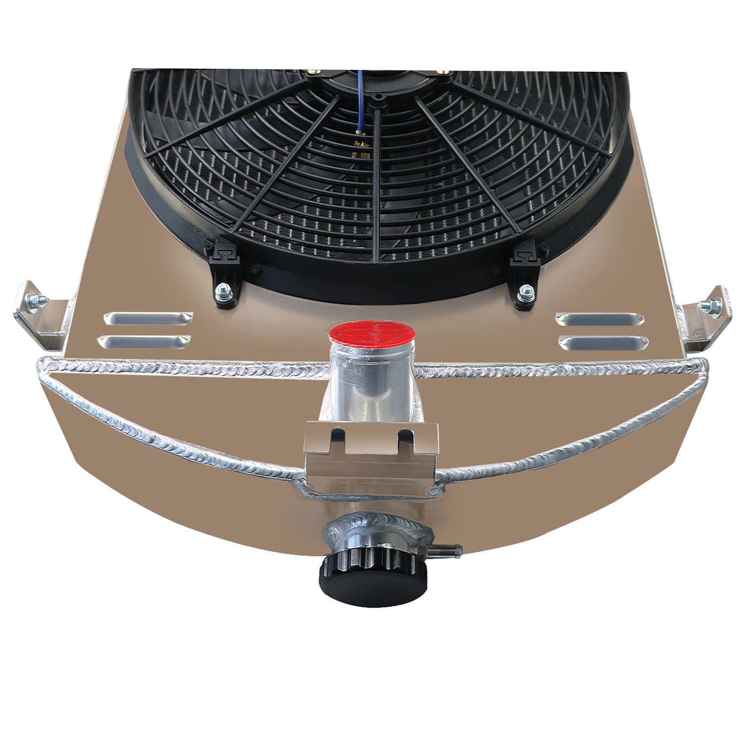 ALLOYWORKS Heavy Duty 3-Row Aluminum Radiator with Shroud Fan & Relay Kit - Compatible with 1930-1931 Ford Model A/AA 3.3L L4 V8 Engines - Perfect for Classic Car Restoration & Hot Rod Upgrades