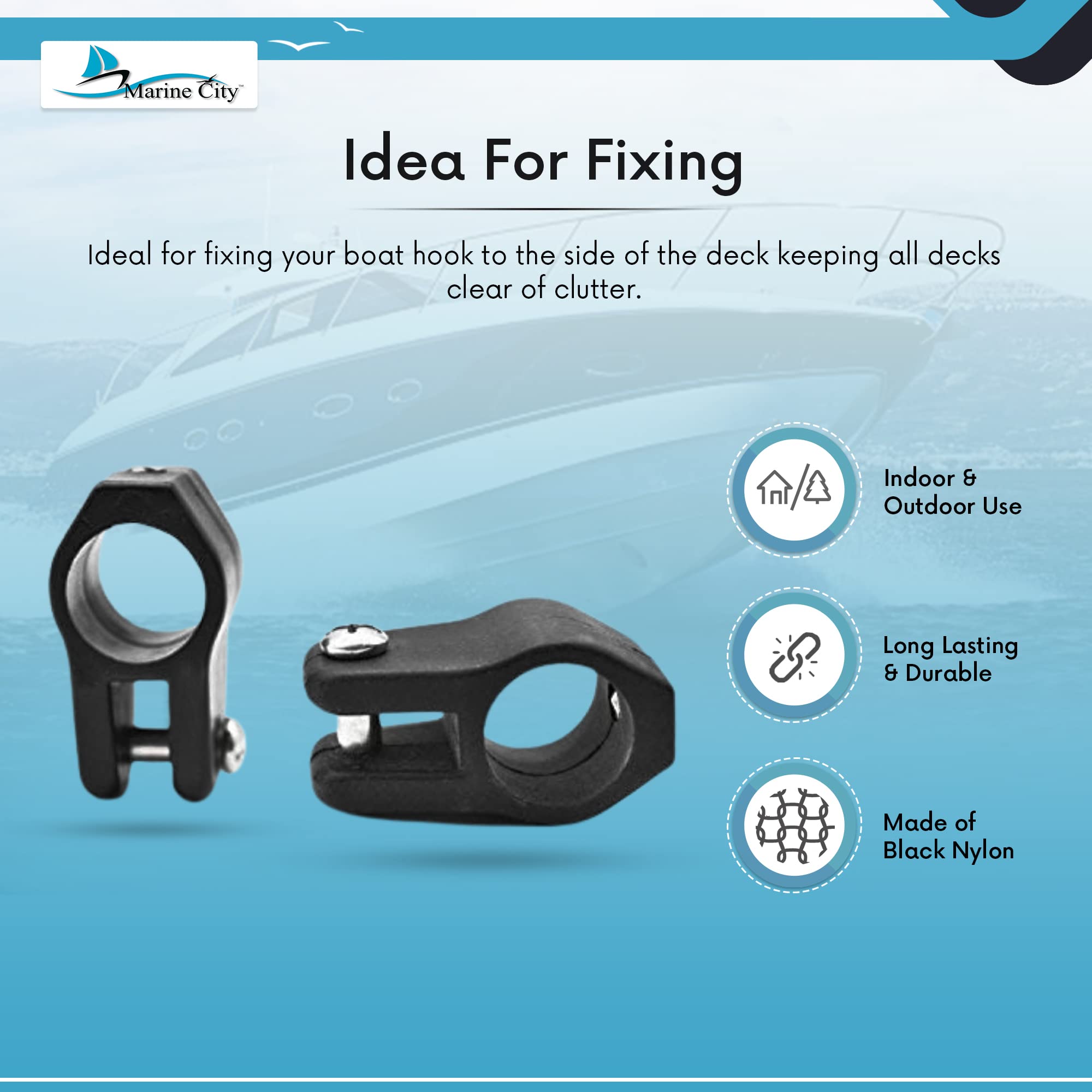 Durable Nylon Boat Jaw Slide Fittings - Marine Hardware for Boats & Yachts - Perfect for Deck Accessories