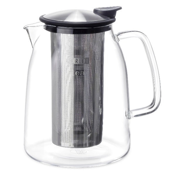 FORLIFE Mist Iced Tea Jug with Removable Basket Infuser - 68oz Glass Pitcher for Cold Brew Tea, Sun Tea & Fruit Infused Water - Perfect for Summer Parties, BBQs & Outdoor Gatherings