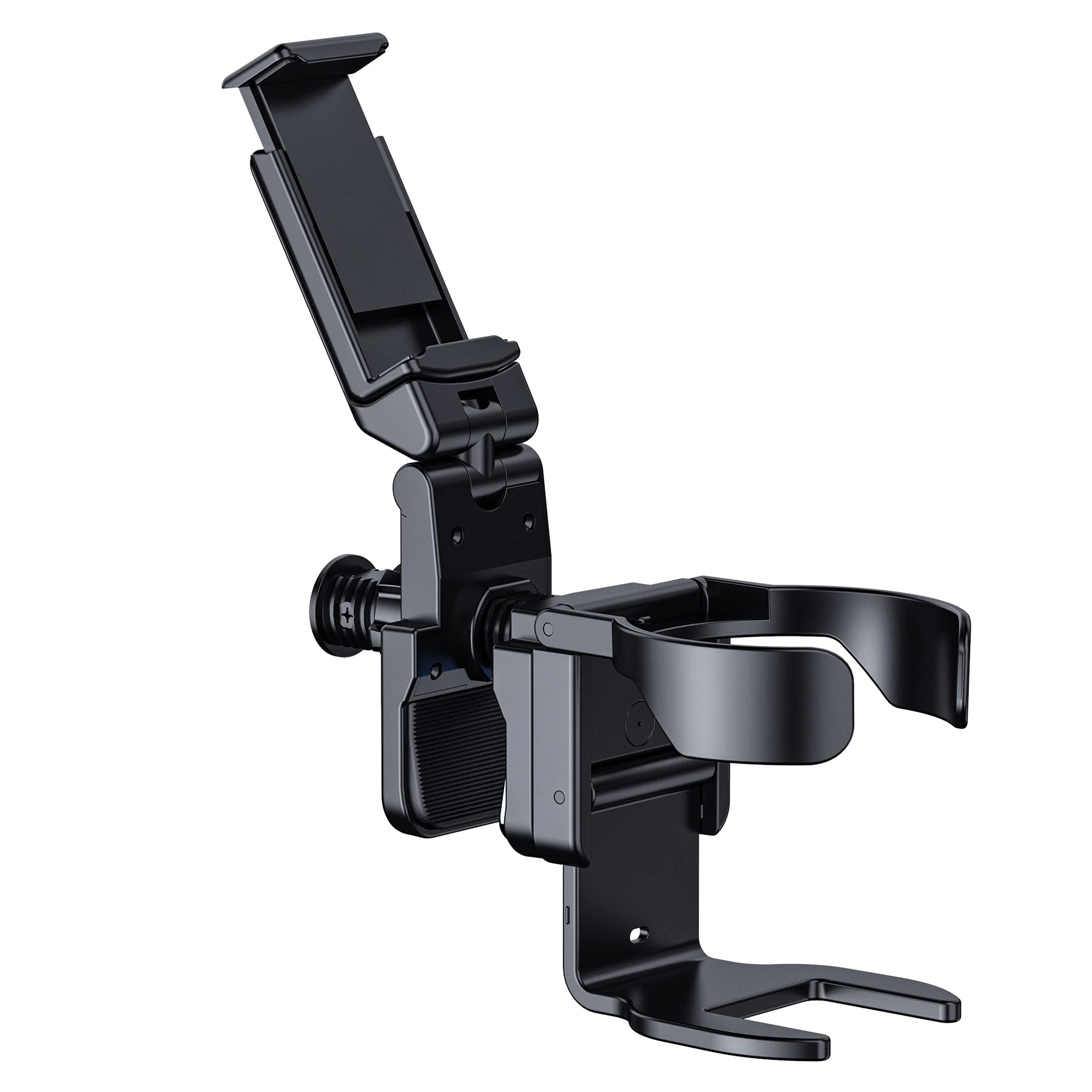 WixGear Universal Stroller Cup Holder with Adjustable Phone Stand - 2-in-1 Drink & Smartphone Holder for Baby Strollers, Wheelchairs, Walkers - Perfect for Parents, Caregivers & Outdoor Activities