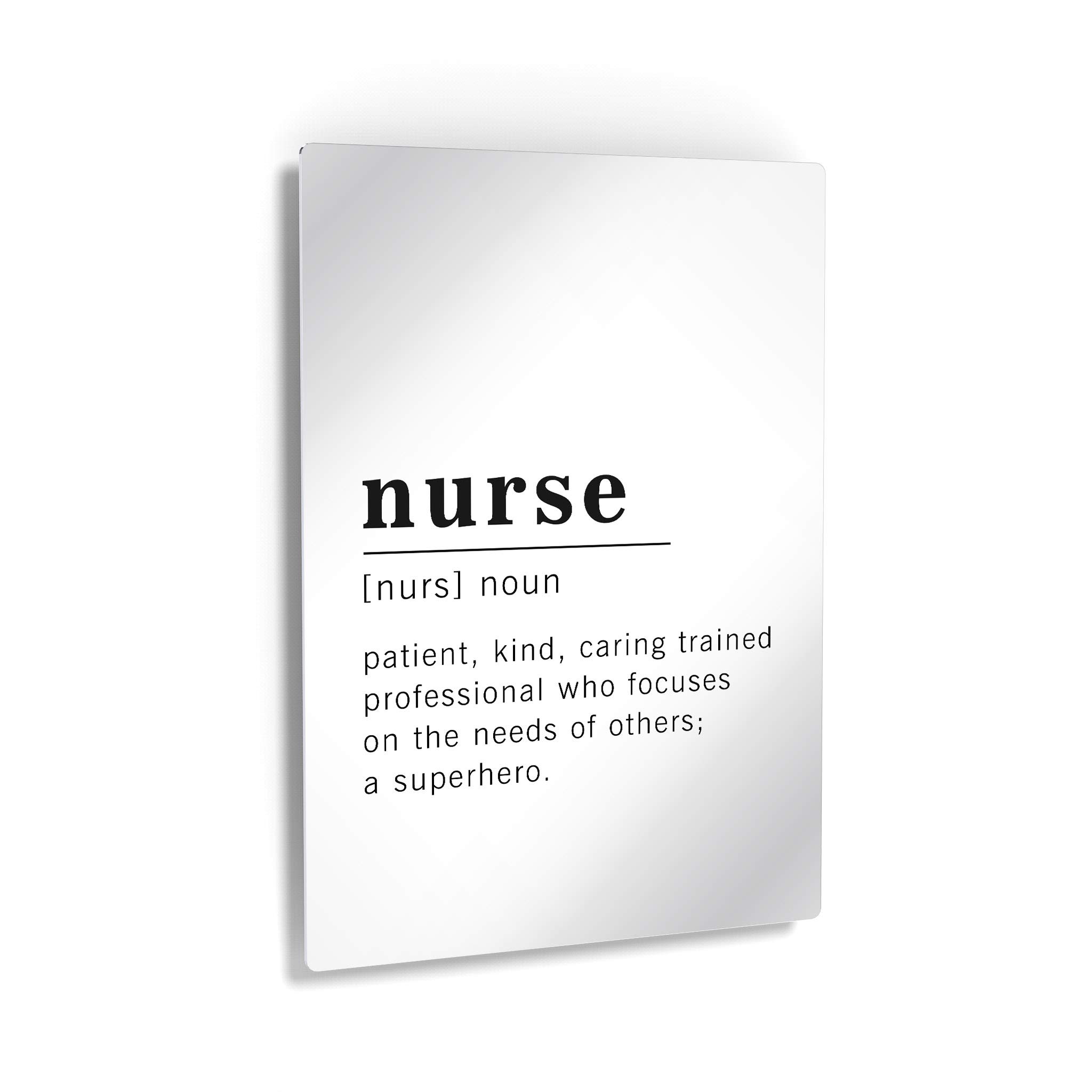 Funny Nurse Definition Metal Print - Inspirational Quote Wall Art for Office, Living Room, Bedroom & Bathroom Decor | 30x20 Inches Ready-to-Hang Home Décor | Made in USA | Perfect Gift for Medical Professionals & Nursing Students