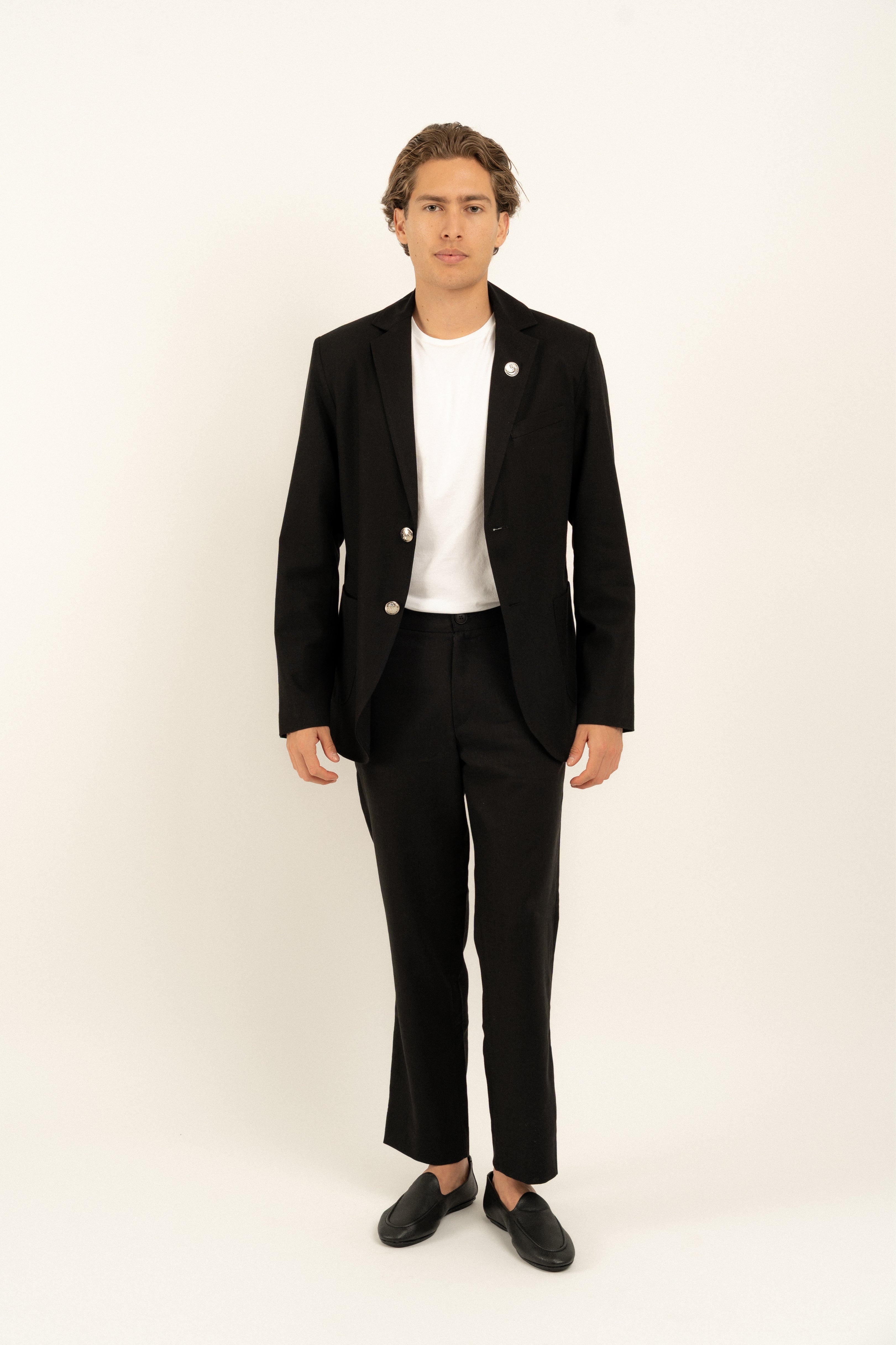 Stylish Newport Black Linen Blazer for Men - Lightweight Summer Business Casual Jacket - Perfect for Weddings, Office Wear & Outdoor Events