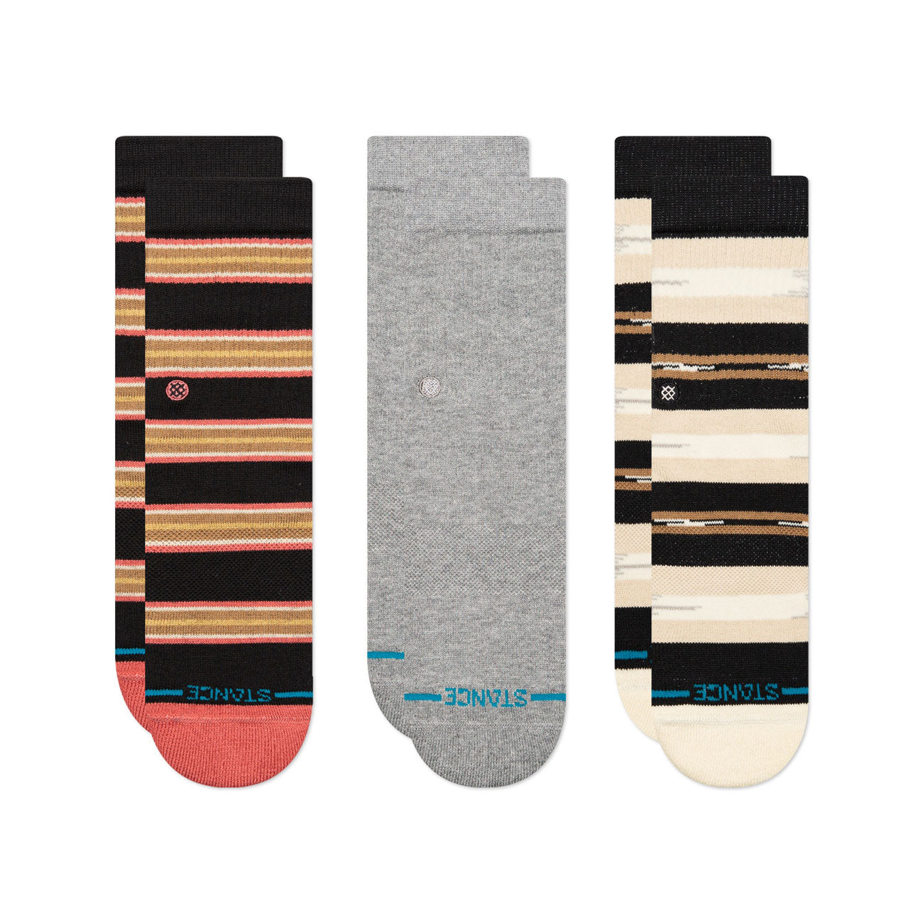 Kids' Crew Socks 3-Pack - Soft & Durable Black Athletic Socks for Boys & Girls - Perfect for School, Sports & Everyday Wear