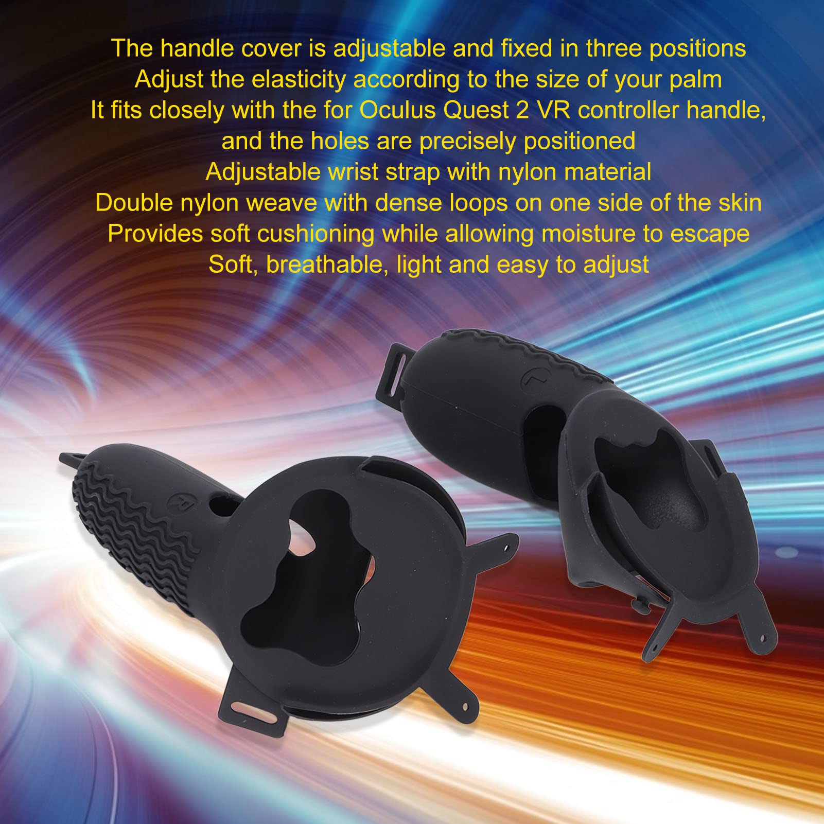 Kelepu VR Controller Silicone Cover with Adjustable Wrist Strap for Gaming & VR Experience