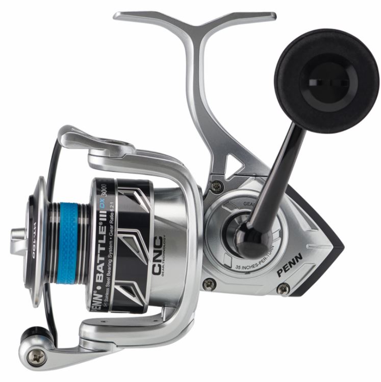 Battle III DX Spinning Reel 3000 - High Performance Fishing Reel with Smooth Drag System, Lightweight Graphite Body - Perfect for Freshwater & Saltwater Fishing, Bass, Trout, and Walleye Angling