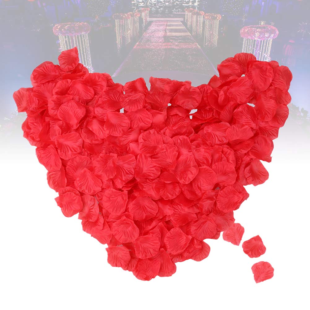 2200pcs Red Silk Rose Petals - Premium Fake Rose Petals for Wedding Decorations, Valentine's Day, Sweetest Day, Table Confetti, Dinner Party Decor, Proposal & Romantic Events - Perfect for Aisle Scattering, Centerpieces, and Photo Backdrops