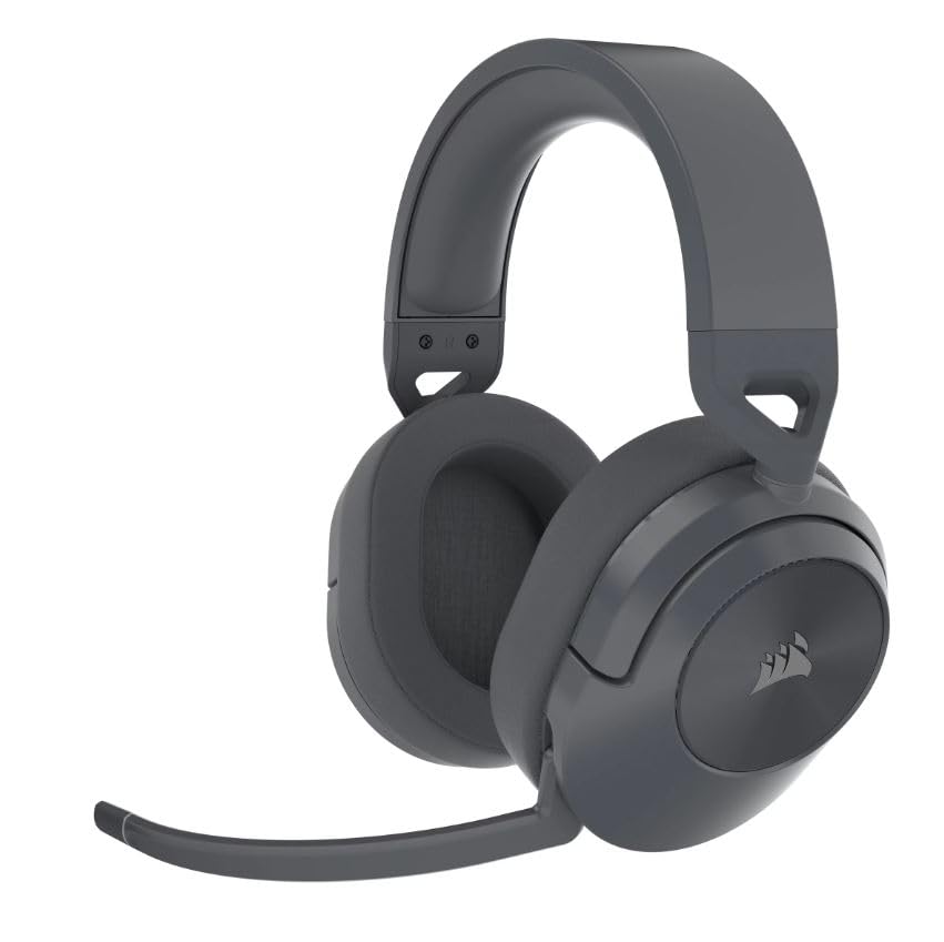 Corsair HS55 Wireless Core Gaming Headset - Bluetooth & Wireless Audio for PC, PS5, PS4, Mobile - Graphite Gray (Renewed) - Perfect for Competitive Gaming & Streaming