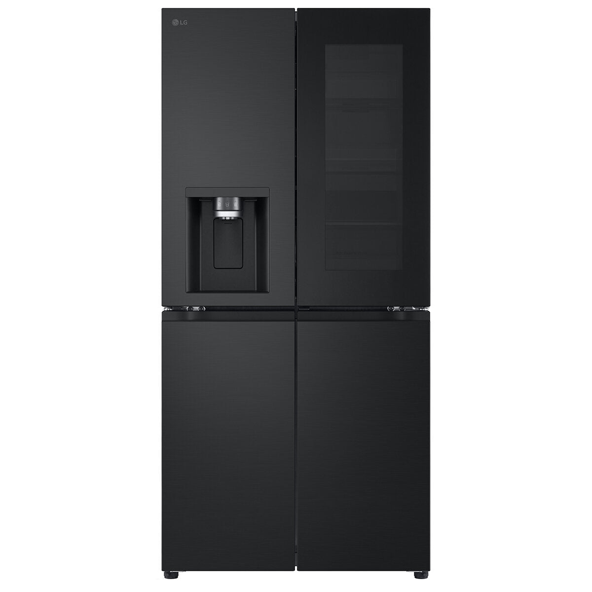 LG 508L French Door Refrigerator with InstaView Door-in-Door, Ice & Water Dispenser - Matte Black (GF-V500MBLC) - Perfect for Modern Kitchens & Large Family Storage