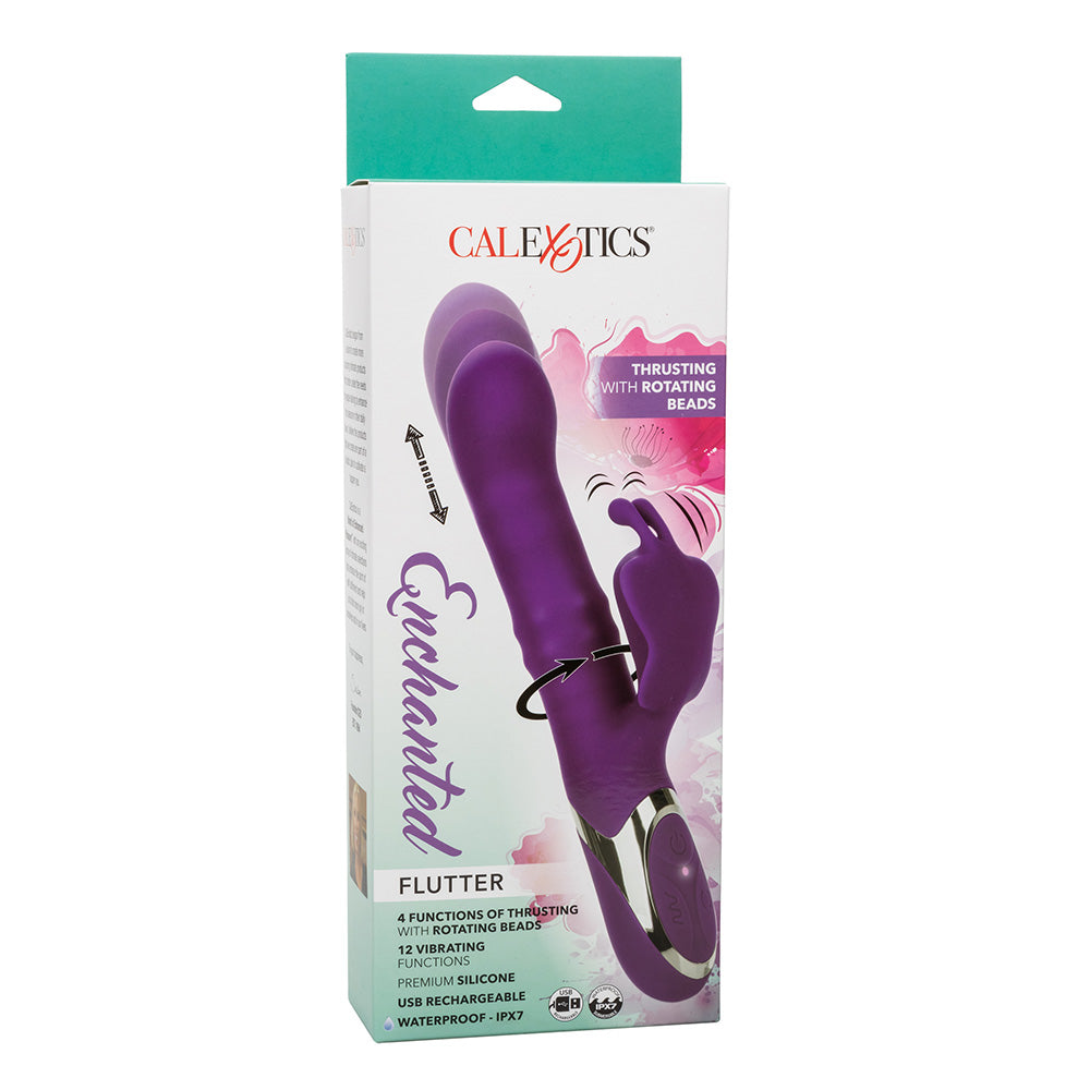 Enchanted Flutter Thrusting Rabbit Vibrator with Rotating Beads - Powerful Dual Stimulation for Women, G-Spot & Clitoral Pleasure - Perfect for Couples Play & Solo Intimate Moments