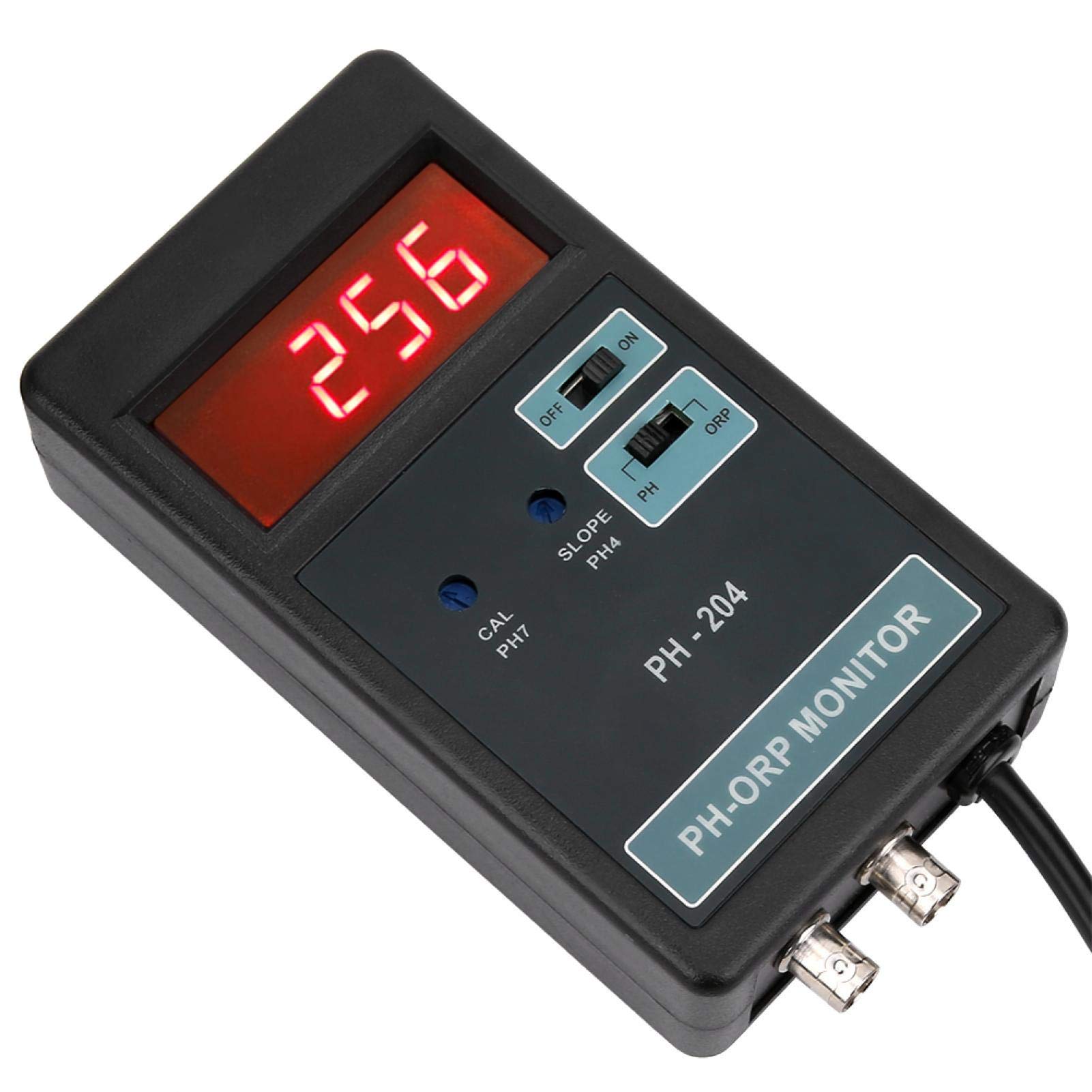EBTOOLS Digital PH/ORP Meter Set with Temperature Control - 4 LED Display & Data Lock Function - Water Quality Tester for Pools, Aquariums, Hydroponics & Lab Use (US Plug)