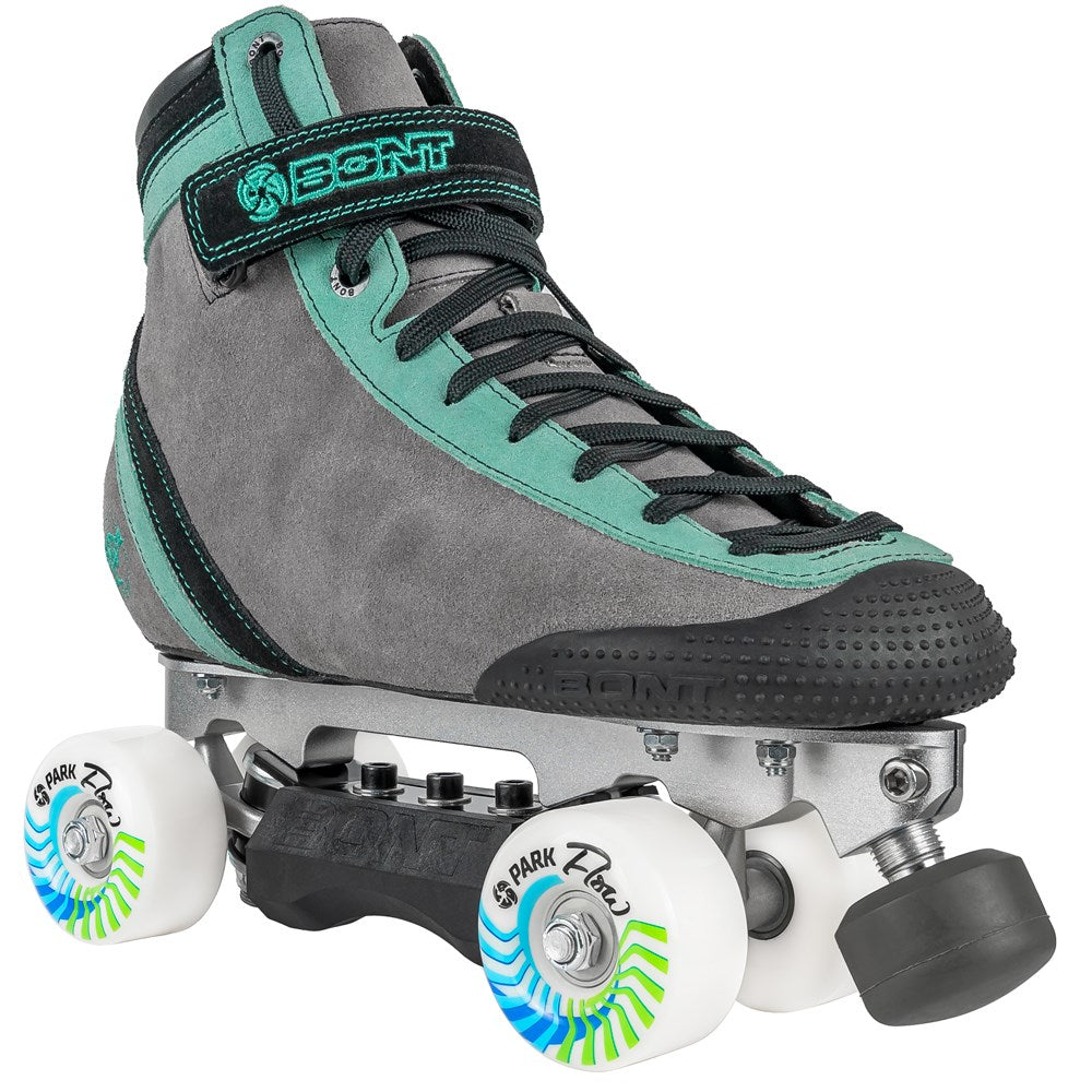 Bont Parkstar Tracer Park Custom Roller Skates - Adjustable Quad Skates for Women & Men - Outdoor & Indoor Skating - Perfect for Park, Rink, and Street Skating
