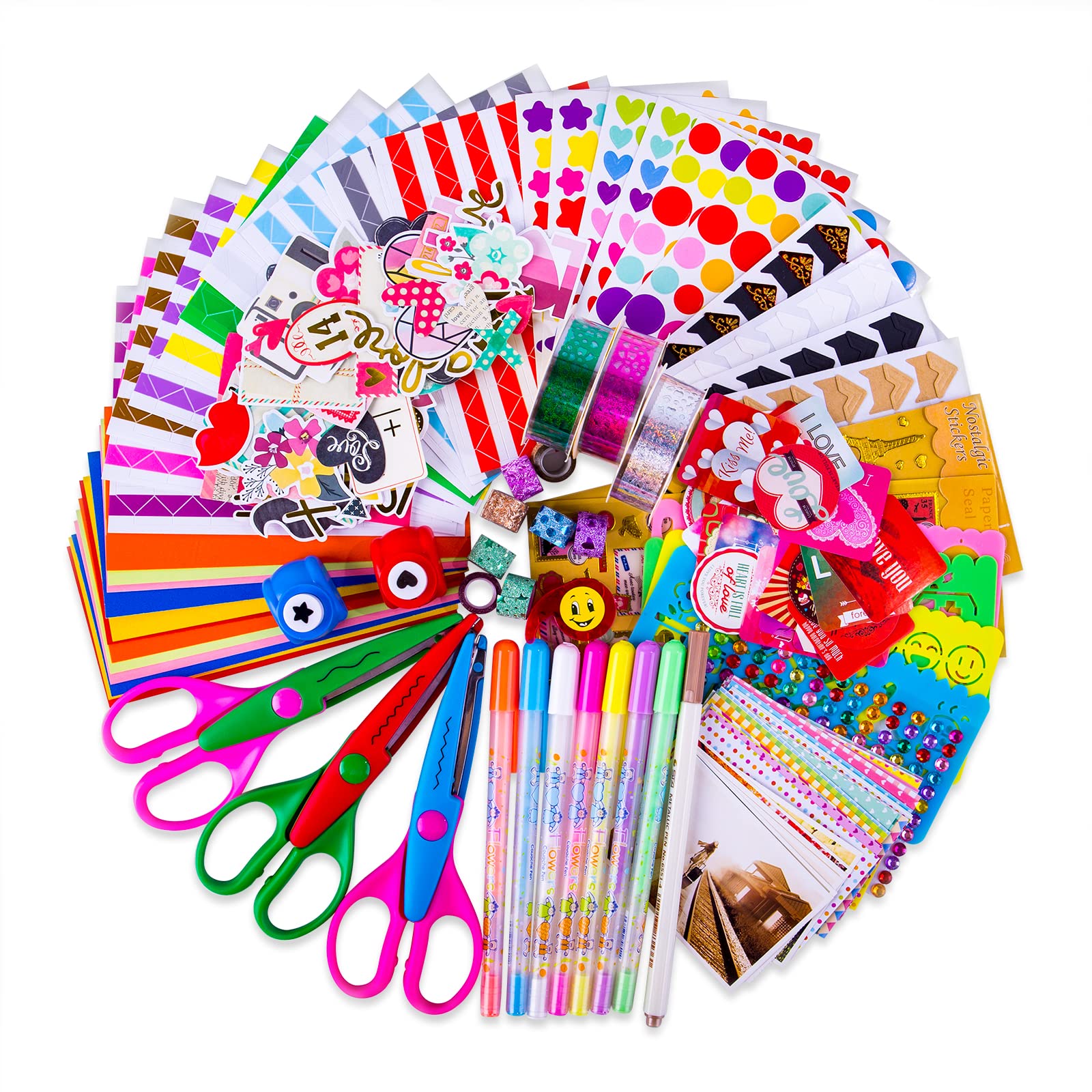 Premium Scrapbooking Supplies Kit - Luxury DIY Craft Accessories for Scrapbooks, Albums & Card Making - Perfect for Kids Art Activities, Birthday & Graduation Gifts - Great for Memory Books, Photo Journals & Creative Projects