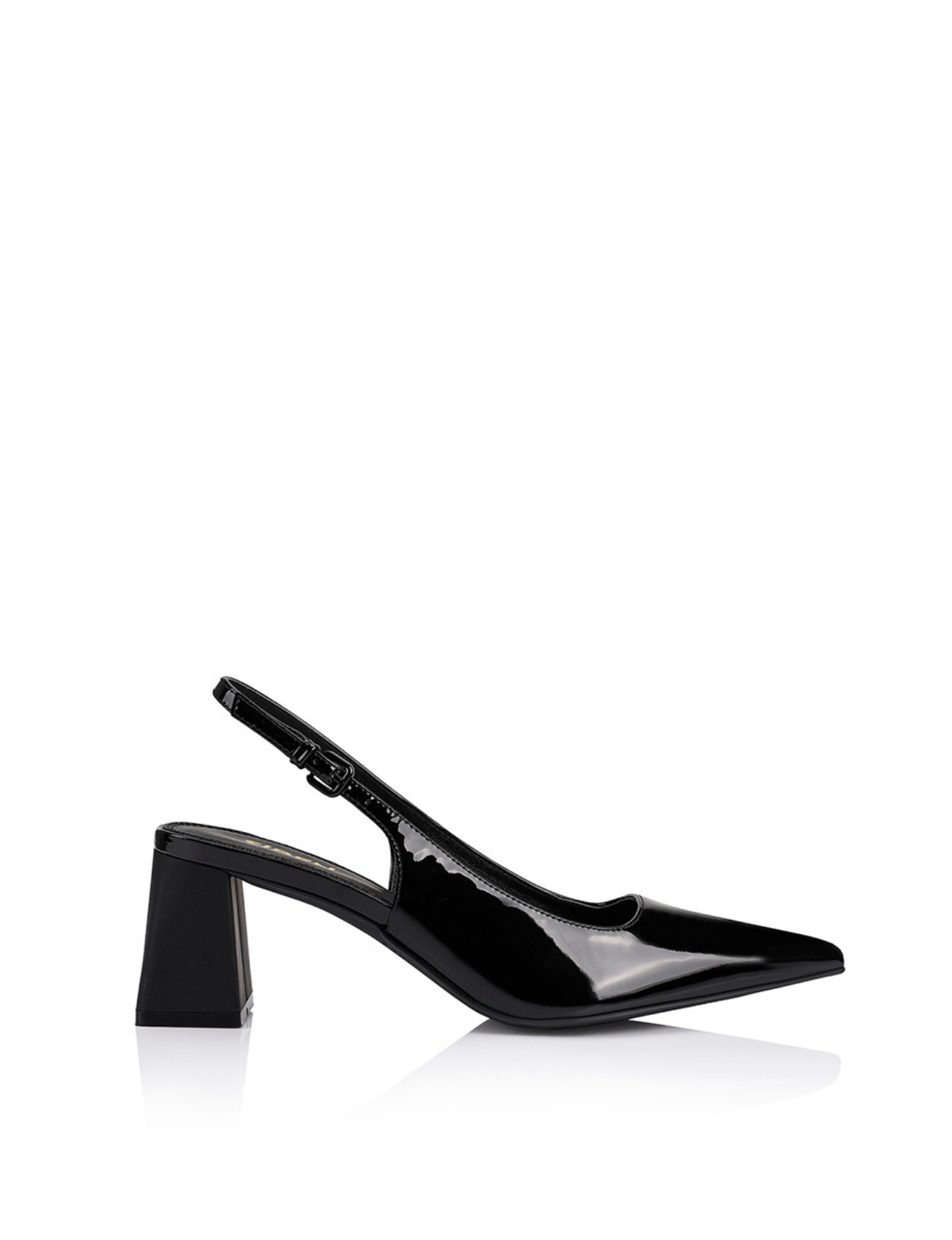Yarra Pointed Toe Slingback Heels - Black Patent Leather Pumps for Women | Elegant Dress Shoes for Office, Party & Special Occasions