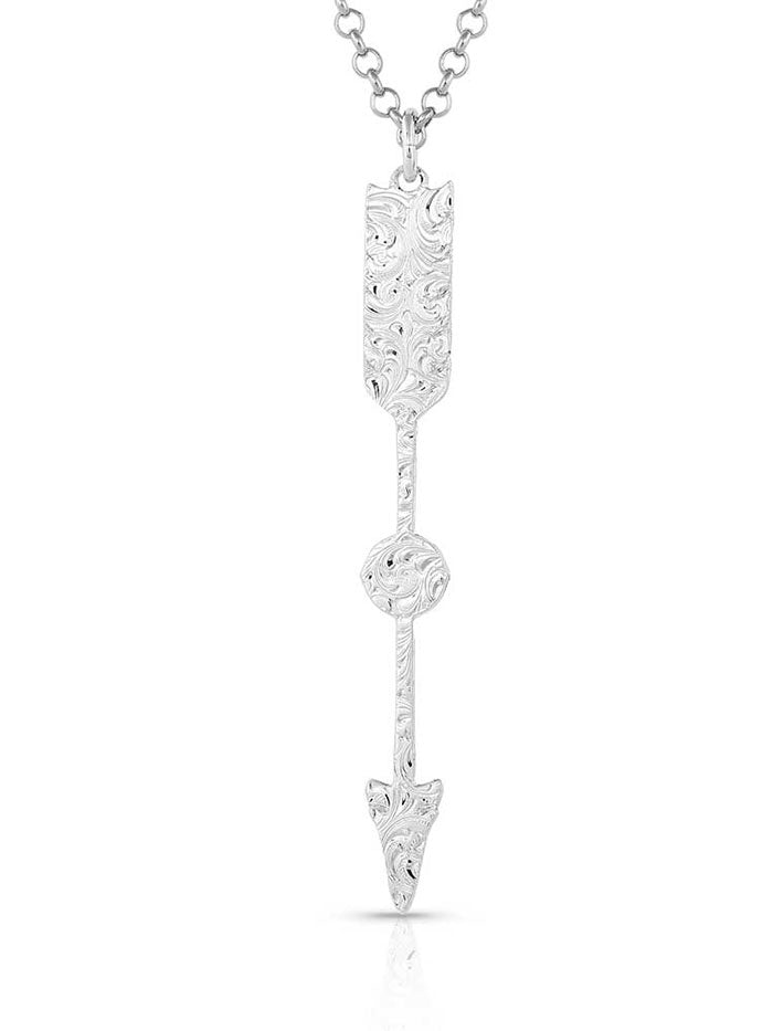 Montana Silversmiths NC4885 D Timber Ridge Arrow Necklace in Sterling Silver - Perfect for Western Fashion & Cowgirl Jewelry Gifts