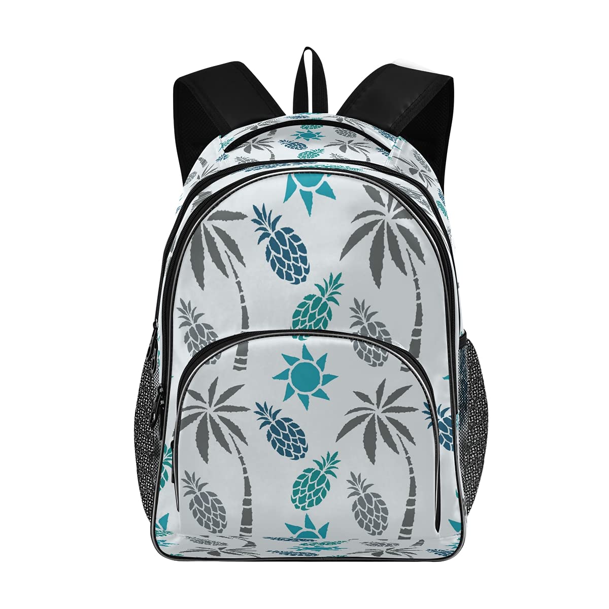 Pineapple Print School Backpack for Kids & Teens - Lightweight Durable Bookbag for School, College, Travel & Outdoor Activities