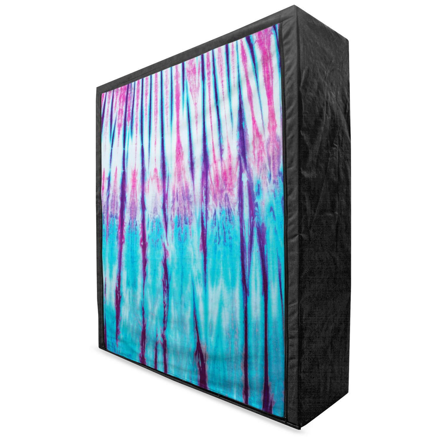 Ambesonne Ethnic Portable Fabric Wardrobe with Vertical Gradient Tie-Dye Print - 59
