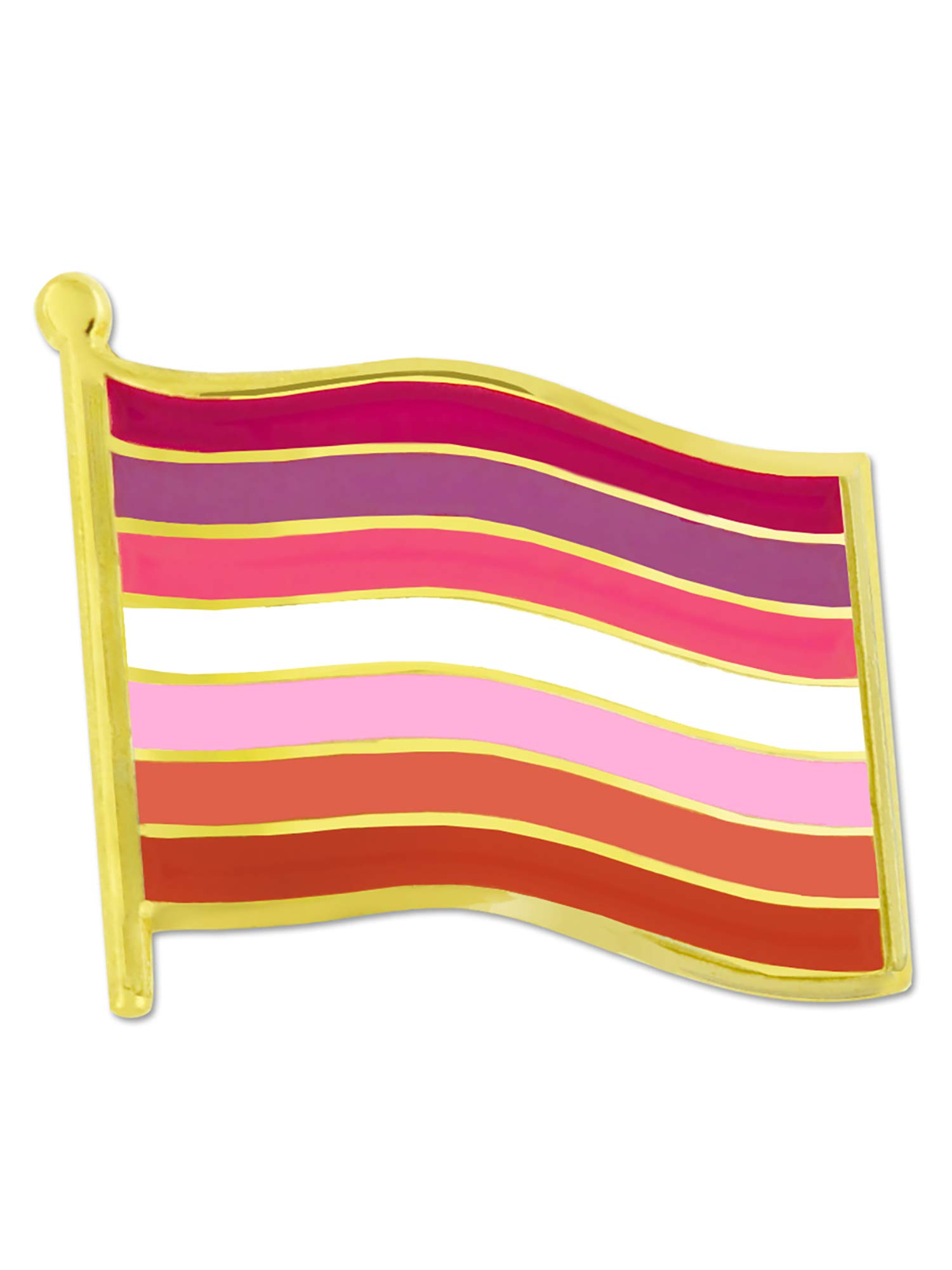 Lesbian Pride Flag Enamel Lapel Pin - LGBTQ+ Jewelry for Women & Allies | Perfect for Pride Parades, LGBTQ Events & Everyday Wear