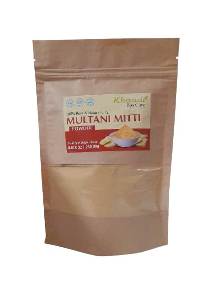 Khaadi Bio Care Pure Multani Mitti (Fuller's Earth) Powder Face Mask - 250gm | Natural Acne, Pimple & Blackhead Treatment | Exfoliating Skin Care for Dead Skin & Pore Cleansing | Perfect for Daily Beauty Routine & Spa Treatments
