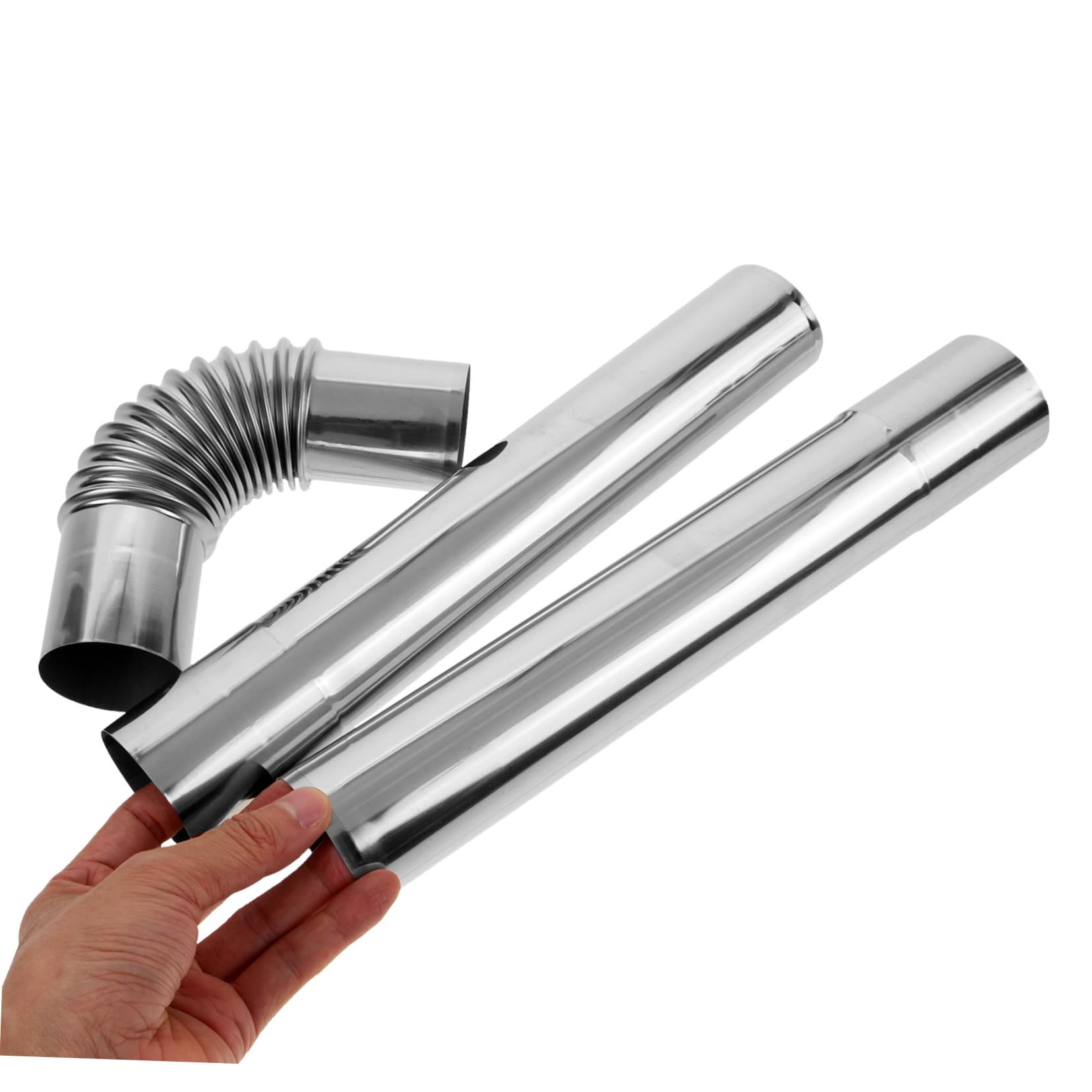 Stainless Steel Chimney Flue Pipe for Wood Stove - Flexible Metal Exhaust Vent Pipe for Outdoor Heating Stoves | Perfect for Fireplaces, Camping & Home Heating Systems