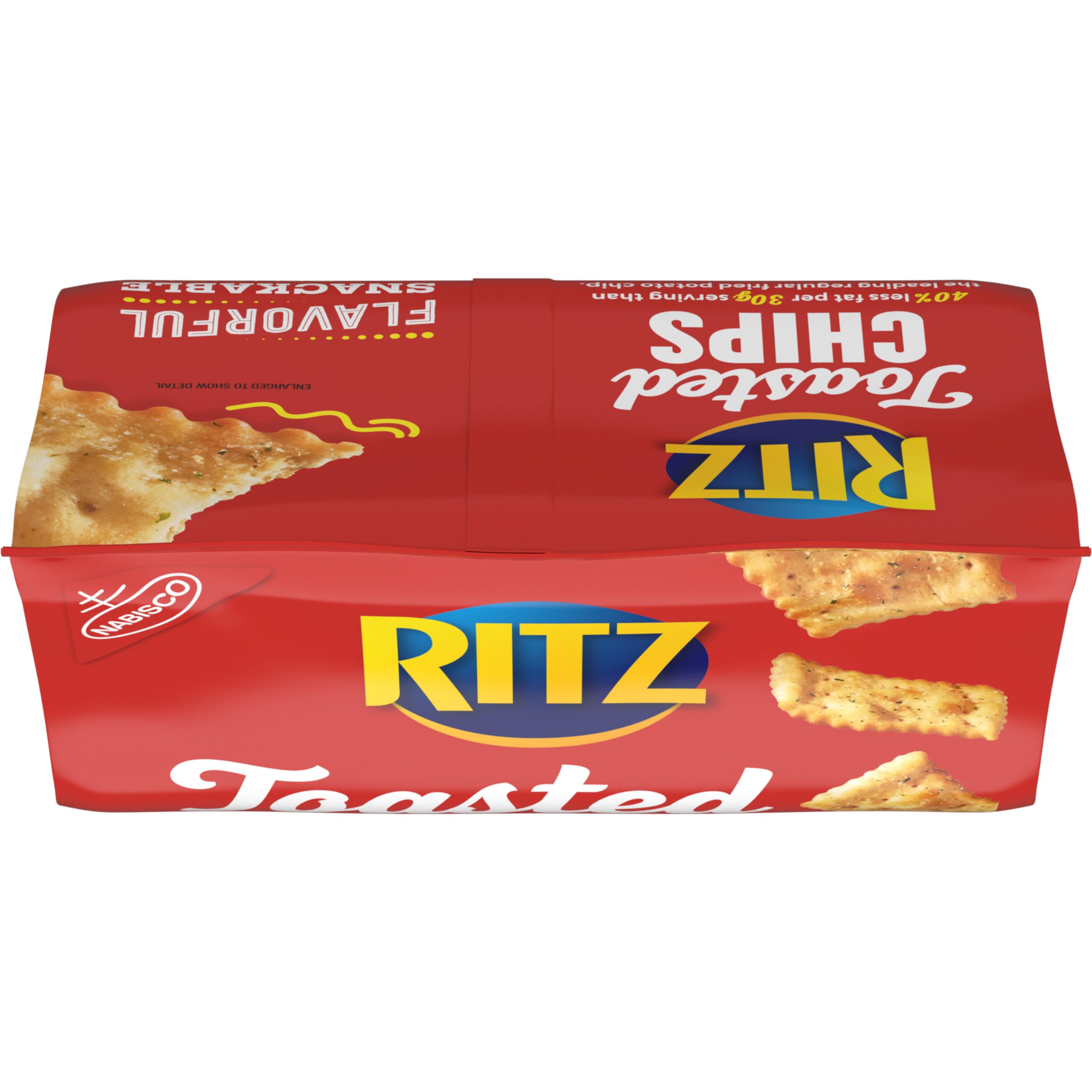 RITZ Toasted Chips Sour Cream and Onion Crackers - 6 Pack (8.1 oz Bags) | Bulk Party Snacks for Gatherings, Movie Nights & Office Break Rooms | Crunchy & Flavorful Baked Snack Chips