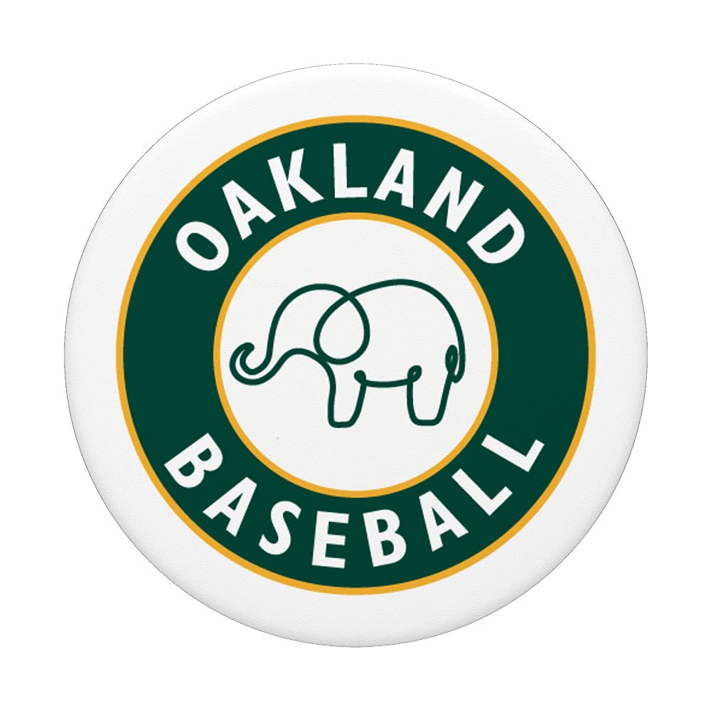 Oakland Athletics Baseball Fan Gift - Elephant Design Swappable PopSockets PopGrip for Phone & Tablet - Perfect for Game Day, Office & Travel Accessories
