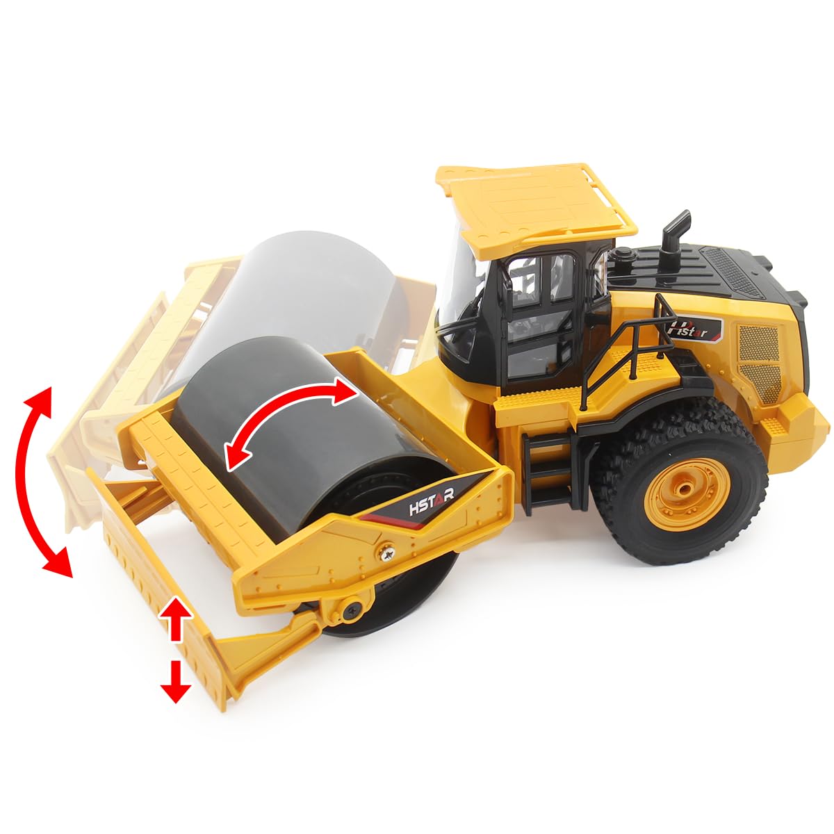 Remote Control Road Roller Toy - 7 Channel RC Construction Vehicle with Realistic Sound & Lights, Durable Garbage Truck Toy for Boys, Kids & Adults | Perfect for Construction Play, Birthday Gifts & STEM Learning
