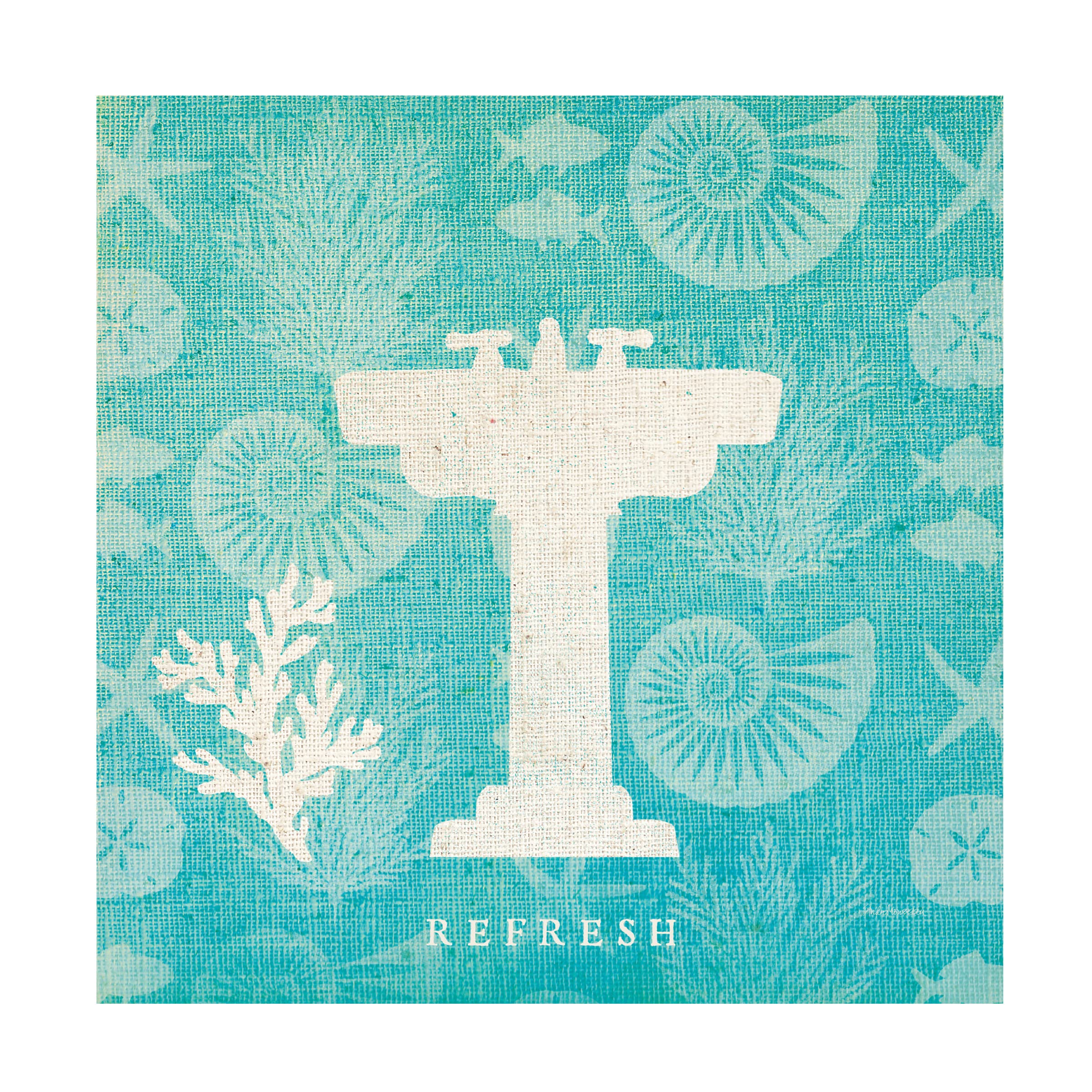 Trademark Fine Art 'Ahoy IV Blue Green' Canvas Wall Art by Melissa Averinos - Coastal Decor for Living Room, Bedroom & Office