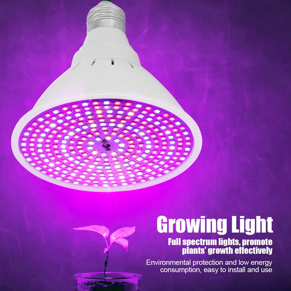 E27 Full Spectrum LED Grow Light Bulb - 290 LEDs Plant Grow Lamp for Indoor Plants, Flowers, Vegetables - Energy Efficient & Eco-Friendly for Hydroponics, Greenhouse, Home Gardening
