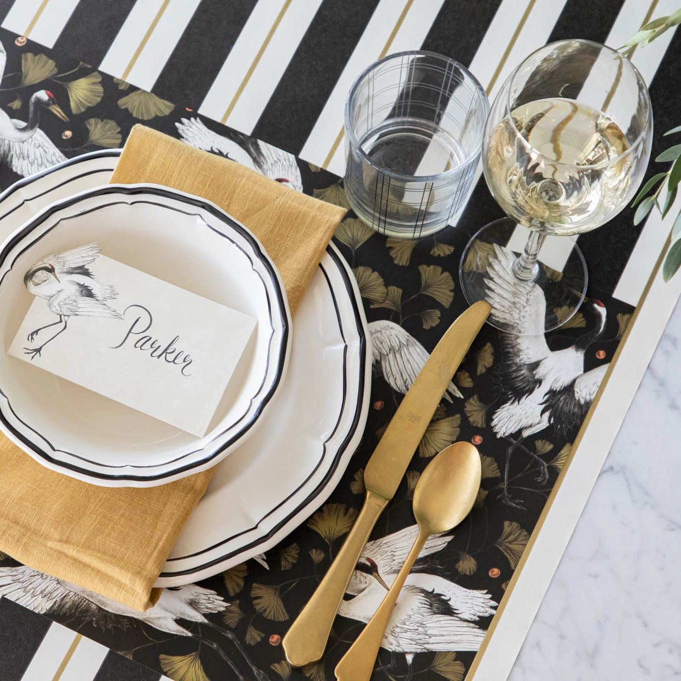 Elegant Crane Dance Placemat Set - Non-Slip Table Mats for Dining, Home Decor & Party Use - Perfect for Everyday Meals, Special Occasions & Asian-Themed Decor