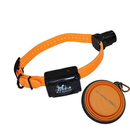 D.T Systems Replacement Beeper Collar Receiver for The R.A.P.T 1450 Dog Training System - Compatible with Hunting & Field Training - Includes Free Out Rider Pro Water Bowl (Orange)