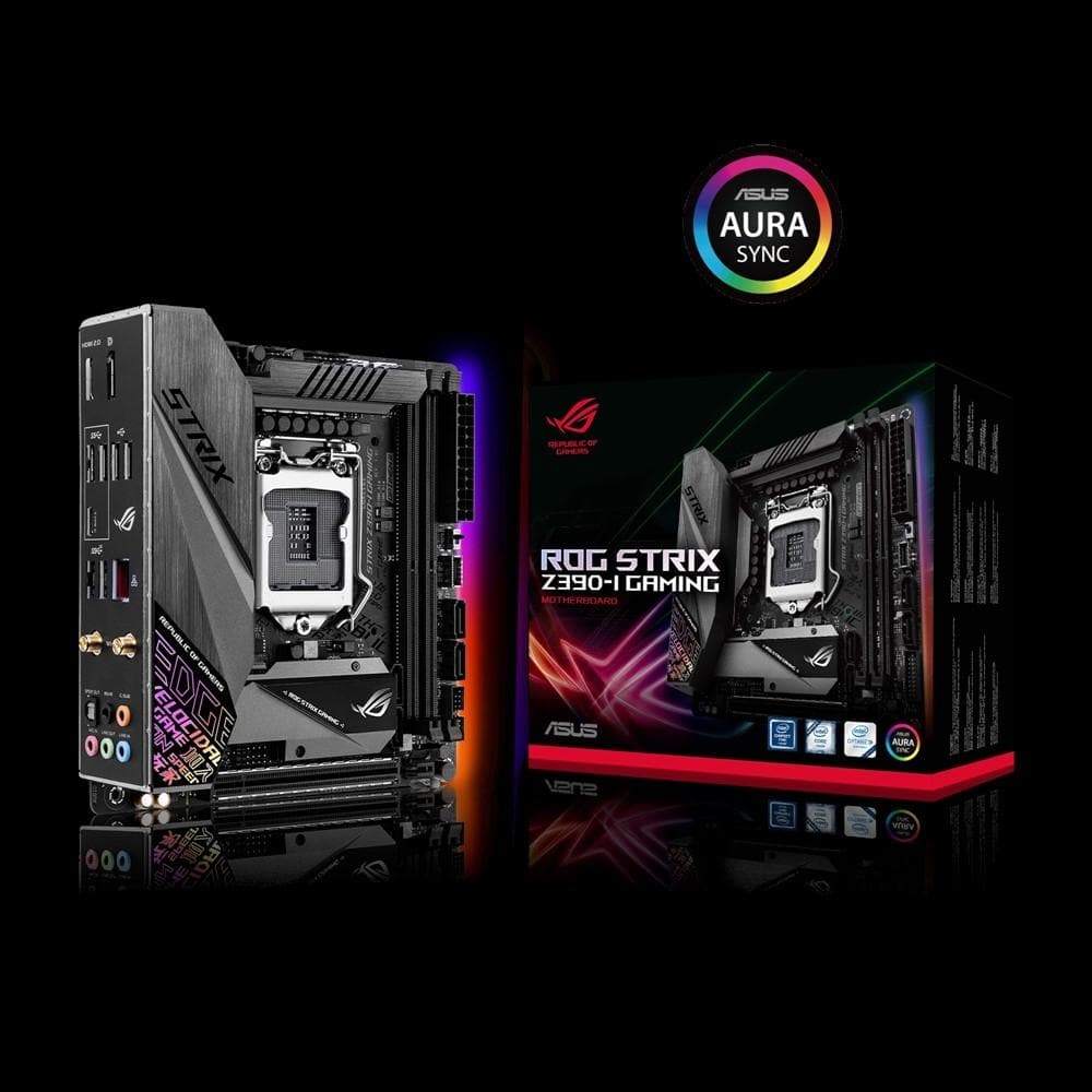 ASUS ROG STRIX Z390-I Gaming Motherboard - Mini ITX (LGA 1151) for Intel 9th/8th Gen CPUs, DDR4 4400MHz, Dual M.2, WiFi, 3-Year Warranty - Perfect for Compact Gaming PC Builds & eSports Enthusiasts