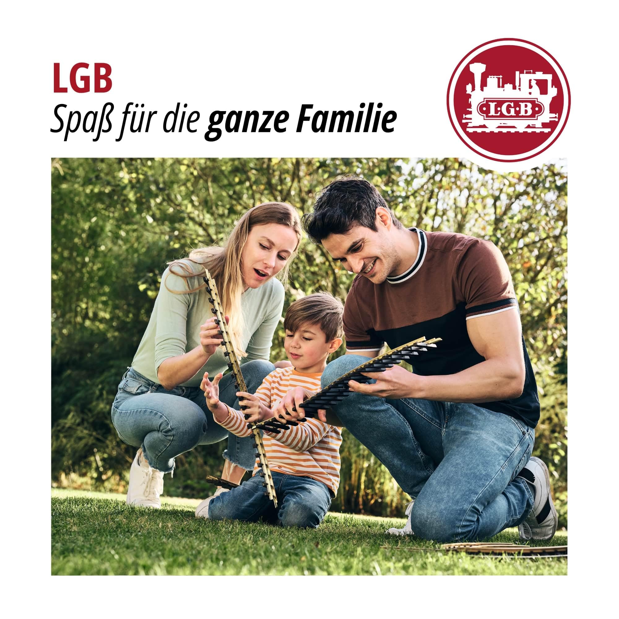 LGB Electric Three-Way Turnout Switch for G Scale Model Trains - Perfect for Garden Railroads & Outdoor Train Layouts