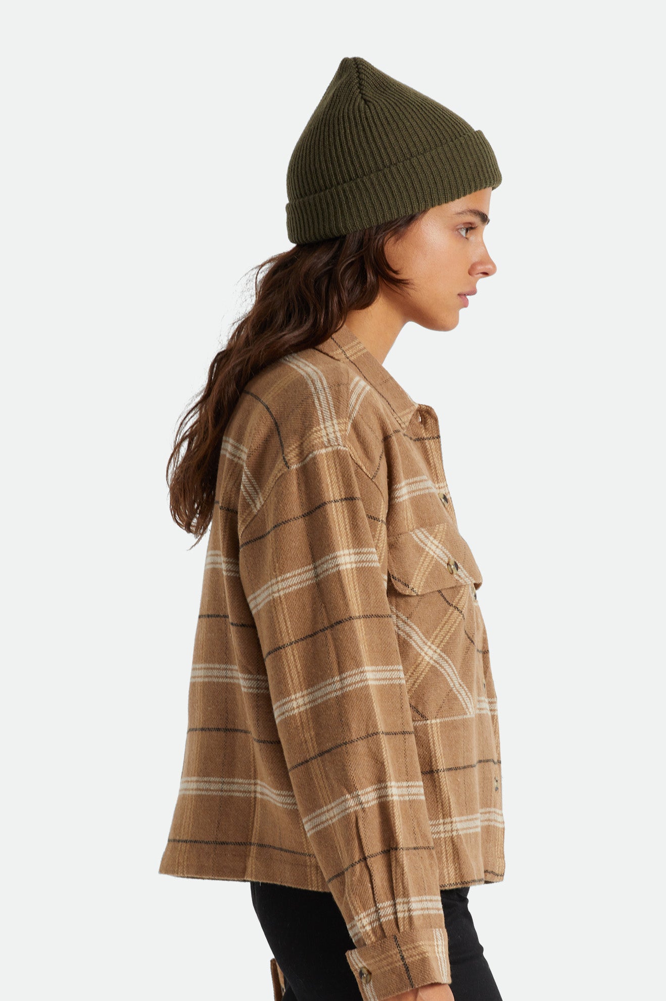 Alpha Women's Beanie - Soft Winter Knit Hat for Women, Military Olive Green, Warm Fleece Lined Skull Cap - Perfect for Outdoor Activities, Hiking, and Cold Weather Fashion