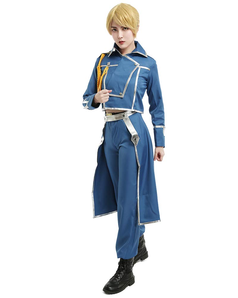 Miccostumes Women's Riza Hawkeye Military Cosplay Costume - Full Outfit for Anime Conventions, Halloween & Cosplay Events | Premium Quality Uniform with Jacket, Skirt & Accessories