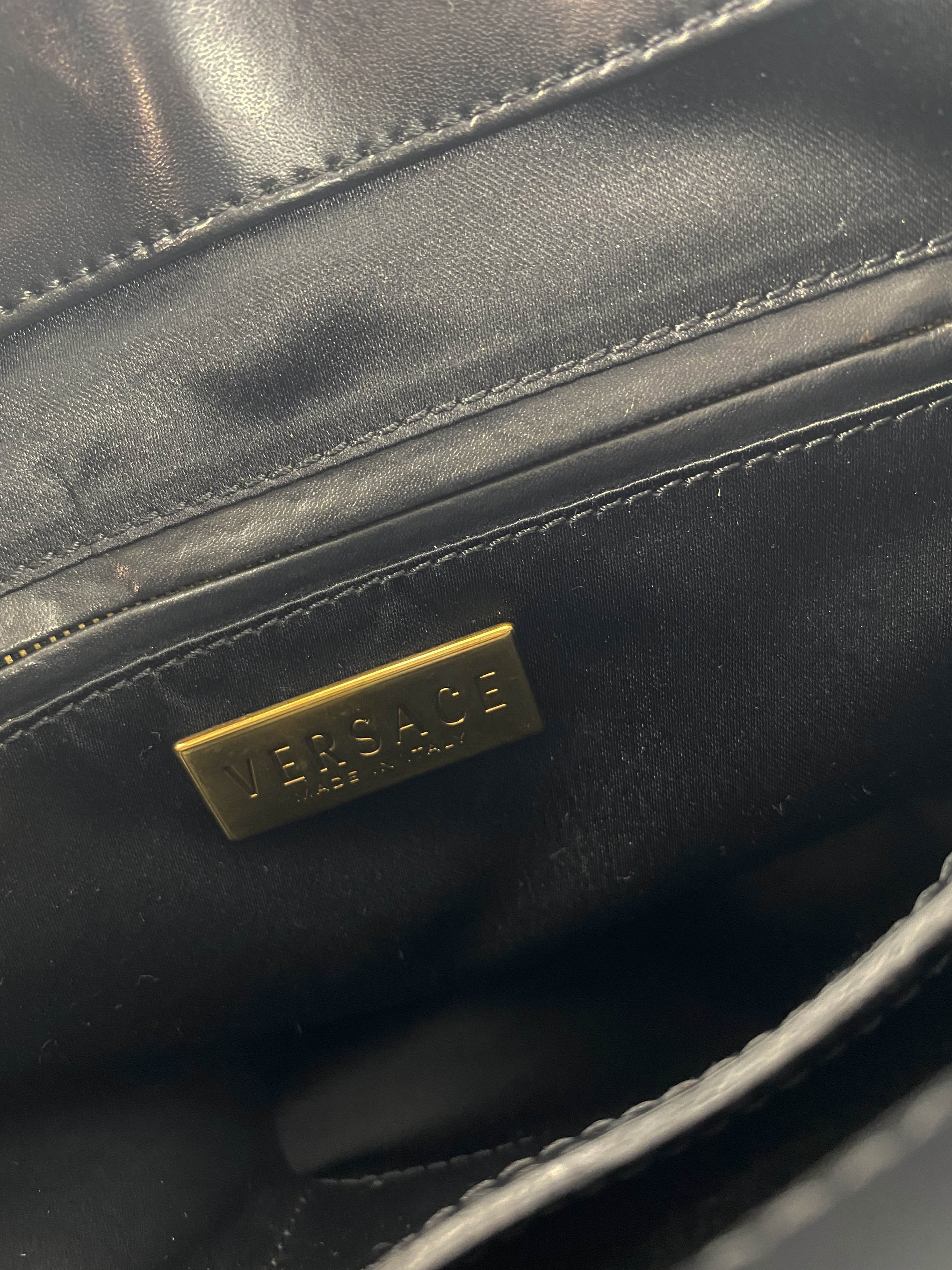 Versace Black Nylon Tote Bag for Women - Luxury Designer Handbag for Work, Travel & Everyday Use