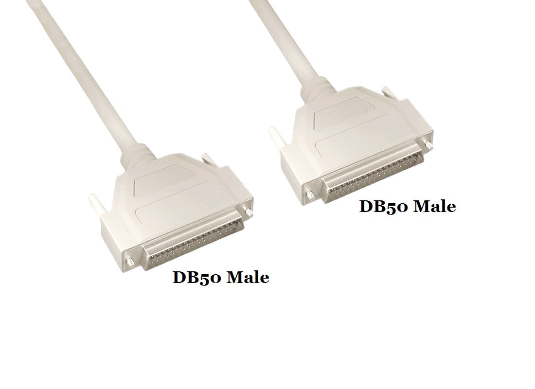 Shielded SCSI Serial Cable DB50 Male to Male 10 FT - High-Speed Data Transfer for Servers, Storage & Industrial Equipment