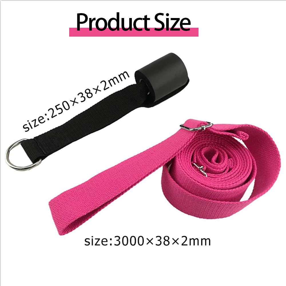 Premium Door Leg Stretcher for Ballet, Cheerleading & Gymnastics - Adjustable Flexibility Trainer & Stretching Strap for Dancers, Athletes & Fitness (Rose Red) - Perfect for Home Workouts, Dance Practice & Flexibility Training