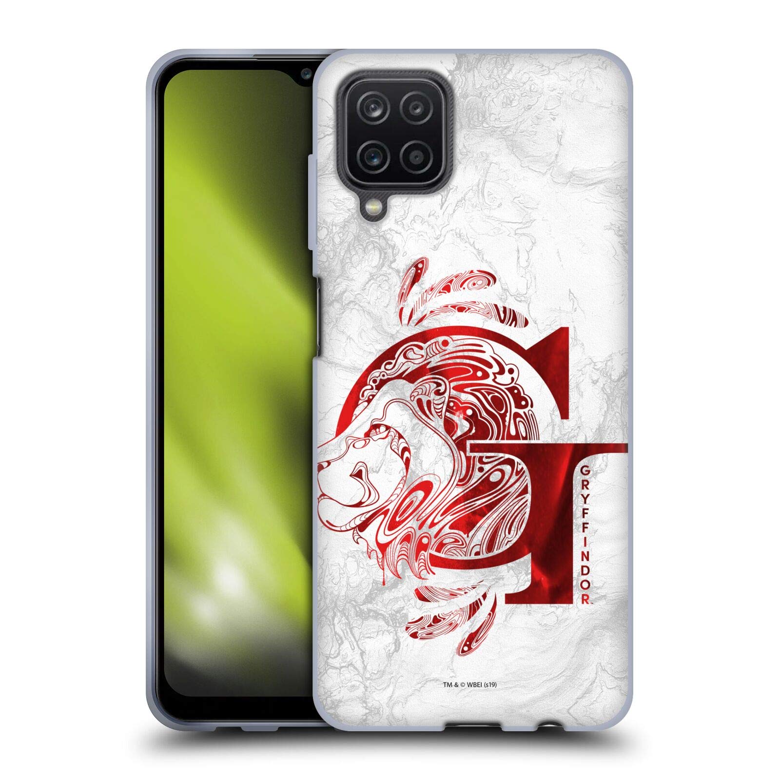 Harry Potter Gryffindor Aguamenti Deathly Hallows IX Soft Gel Case for Samsung Galaxy A12 (2020) - Officially Licensed Protective Cover for School, Work & Daily Use