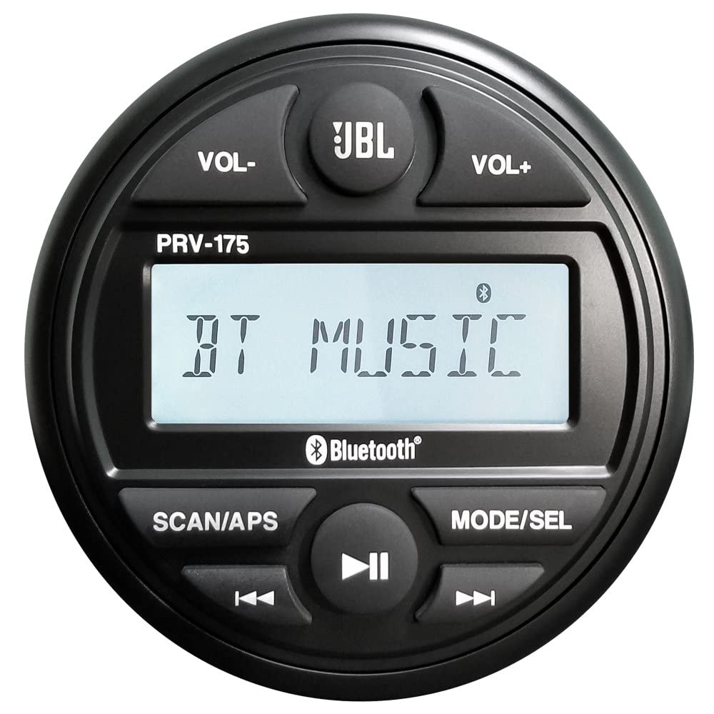 JBL PRV175 4-Channel Car Stereo with AM/FM Radio, Bluetooth, and USB - High Power 4x45W Audio System for Cars, Trucks, and SUVs - Perfect for Road Trips, Commuting, and Hands-Free Calling